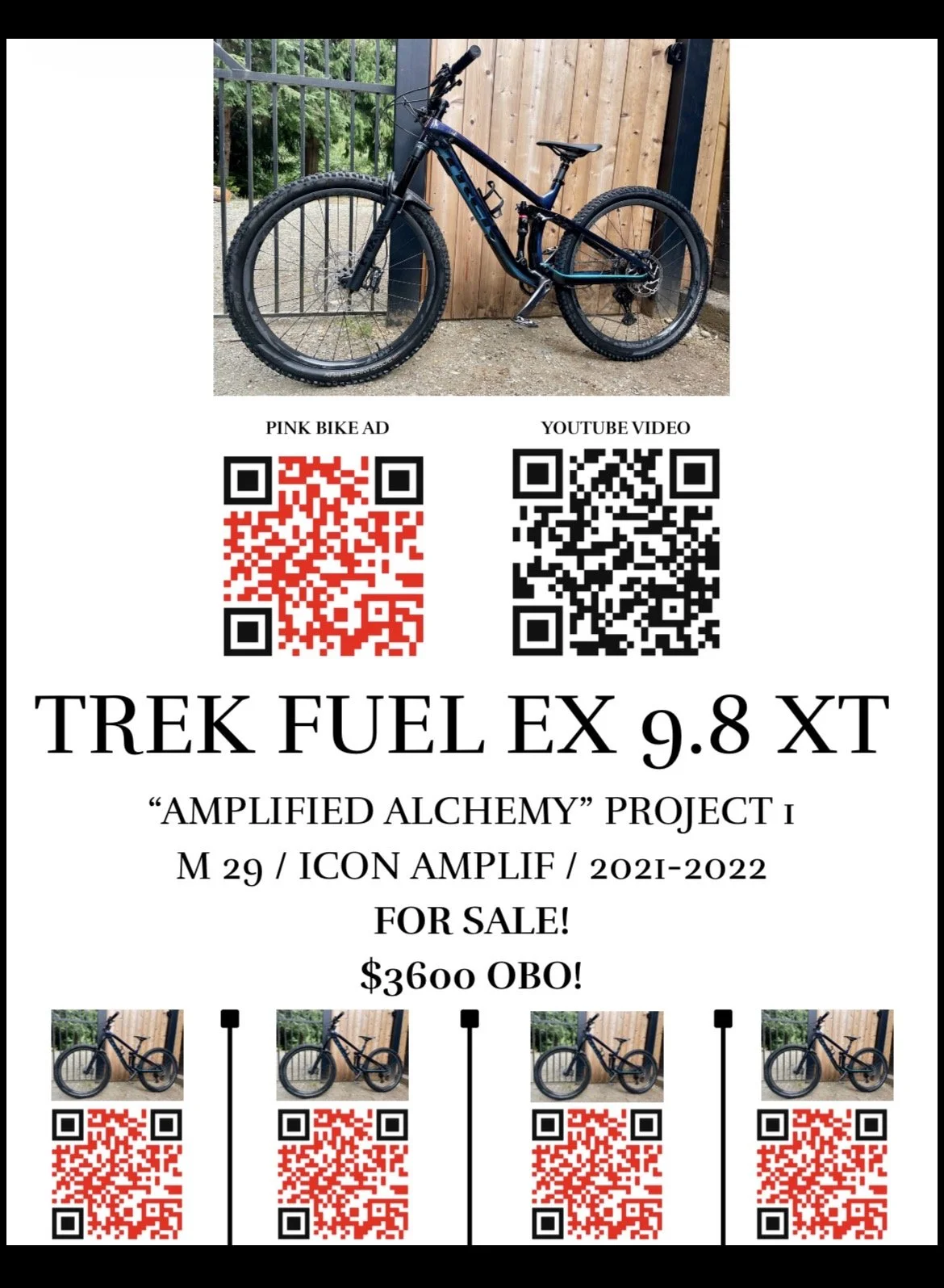 TREK FUEL EX 9.8 XT with the Coveted Icon Amplified Alchemy Project 1 Paint!!