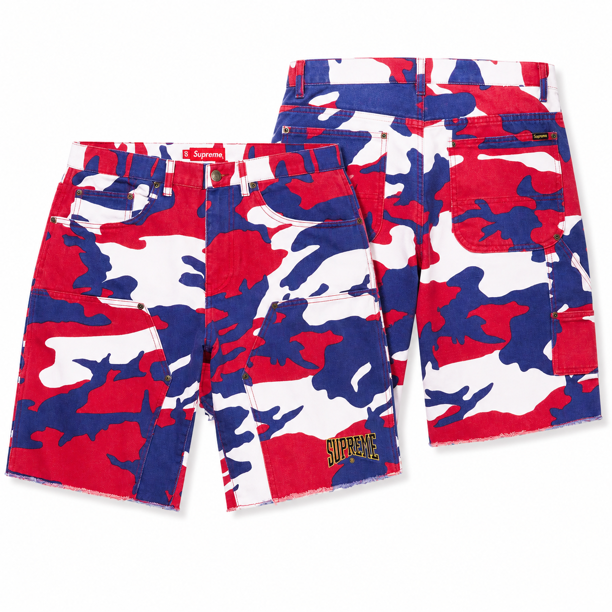 Cutoff Double Knee Denim Painter Short