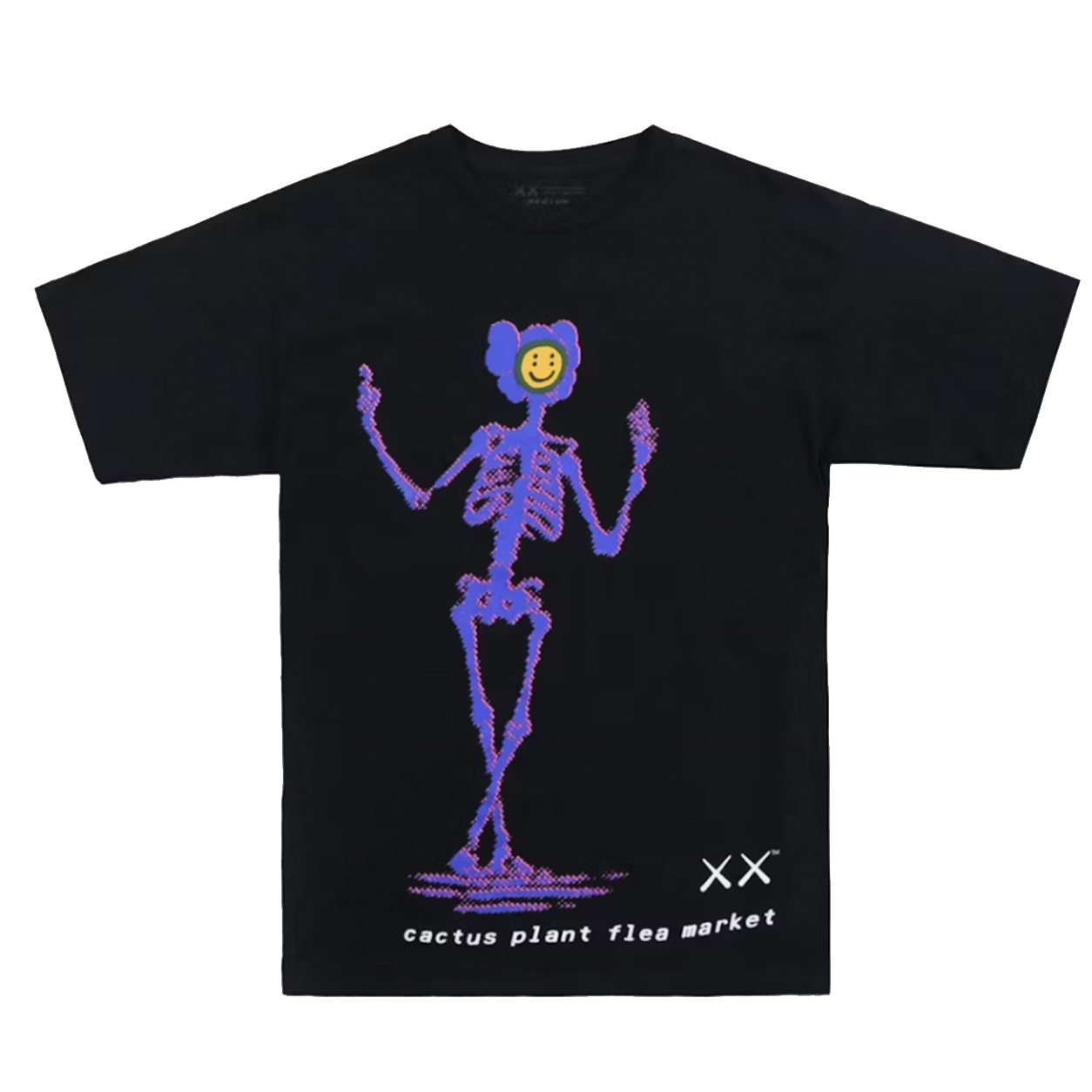 KAWS x Cactus Plant Flea Market Black T-Shirt