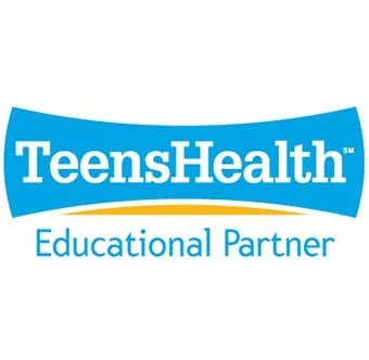 Teens Health Educational Partner logo in sky blue color.