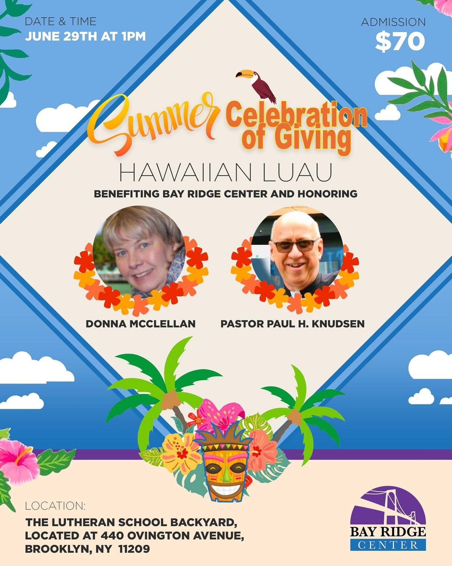 Join us for our Summer Celebration Event at Bay Ridge Center! Tickets are $70. on June 29th, at 1:00 PM. Don&rsquo;t miss out! Get your tickets For exciting raffles, Raffle tickets are $100 each. There will be three lucky winners: 1st prize $5000, 2n