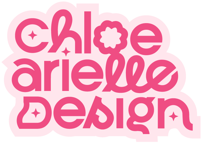 Chloe Arielle Design logo in pink