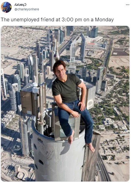 unemployed friend on a tuesday meme examples