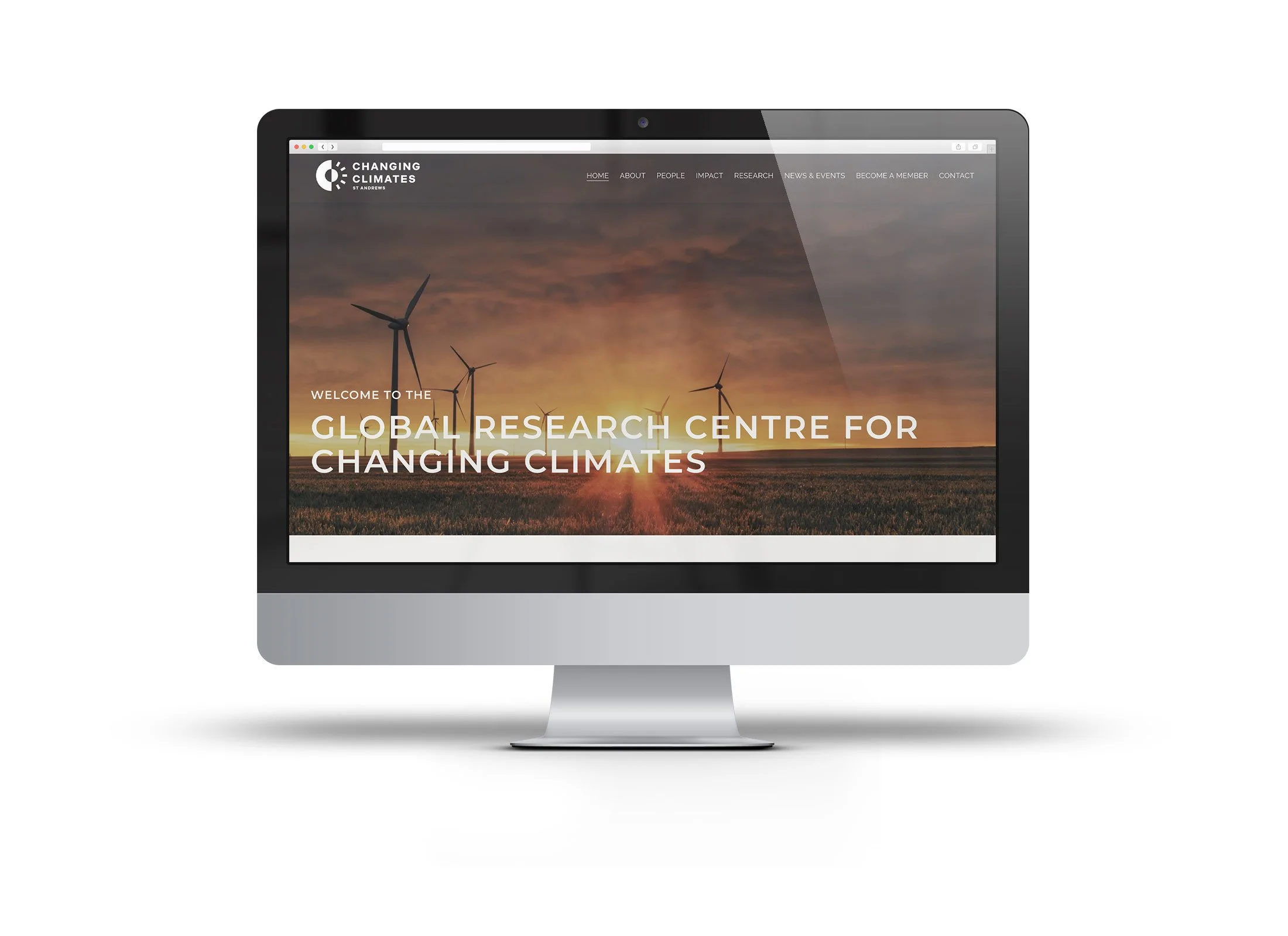 CHANGING CLIMATES, UNIVERSITY Of ST ANDREWS: Website Design