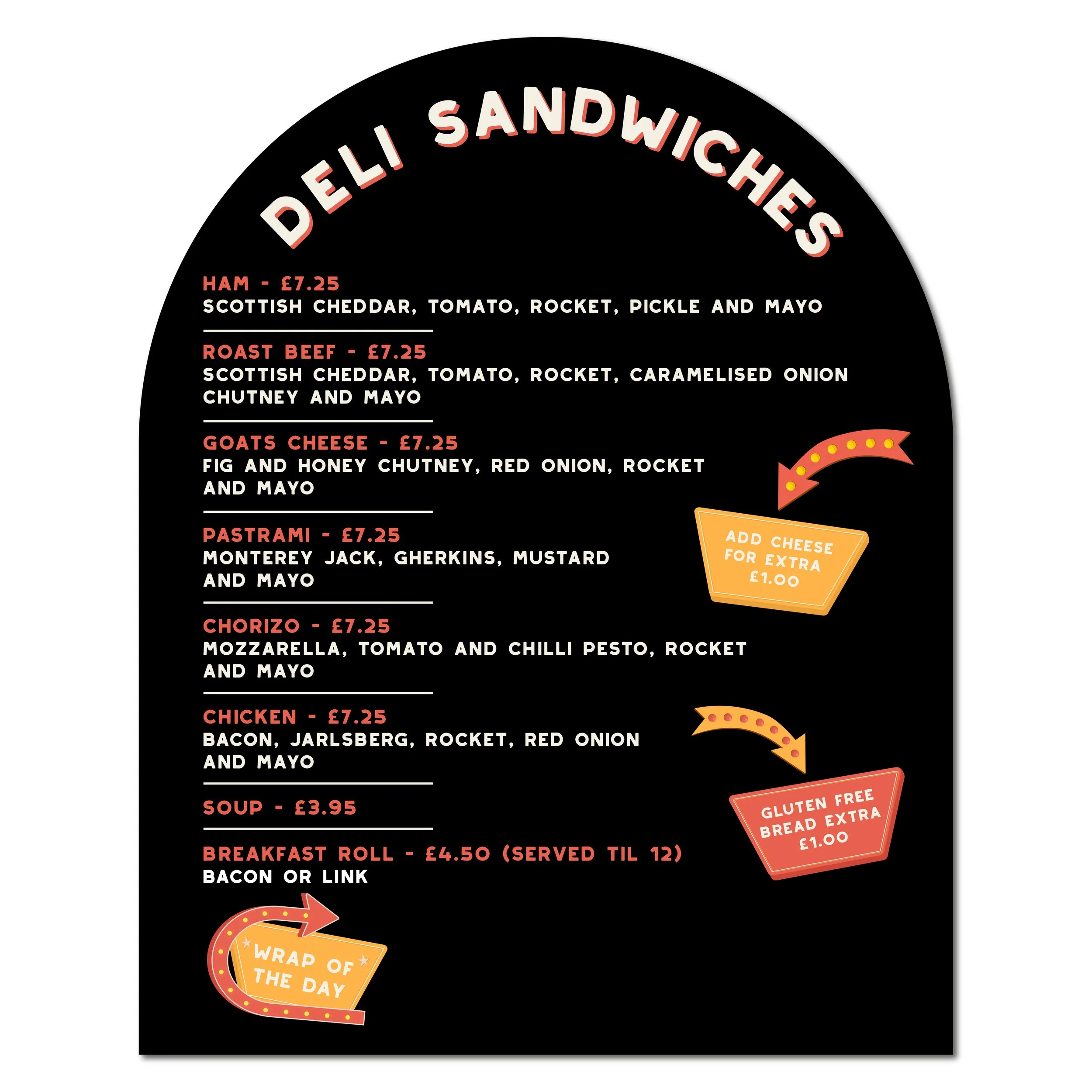 DOOK CAFE: Menu Board Design