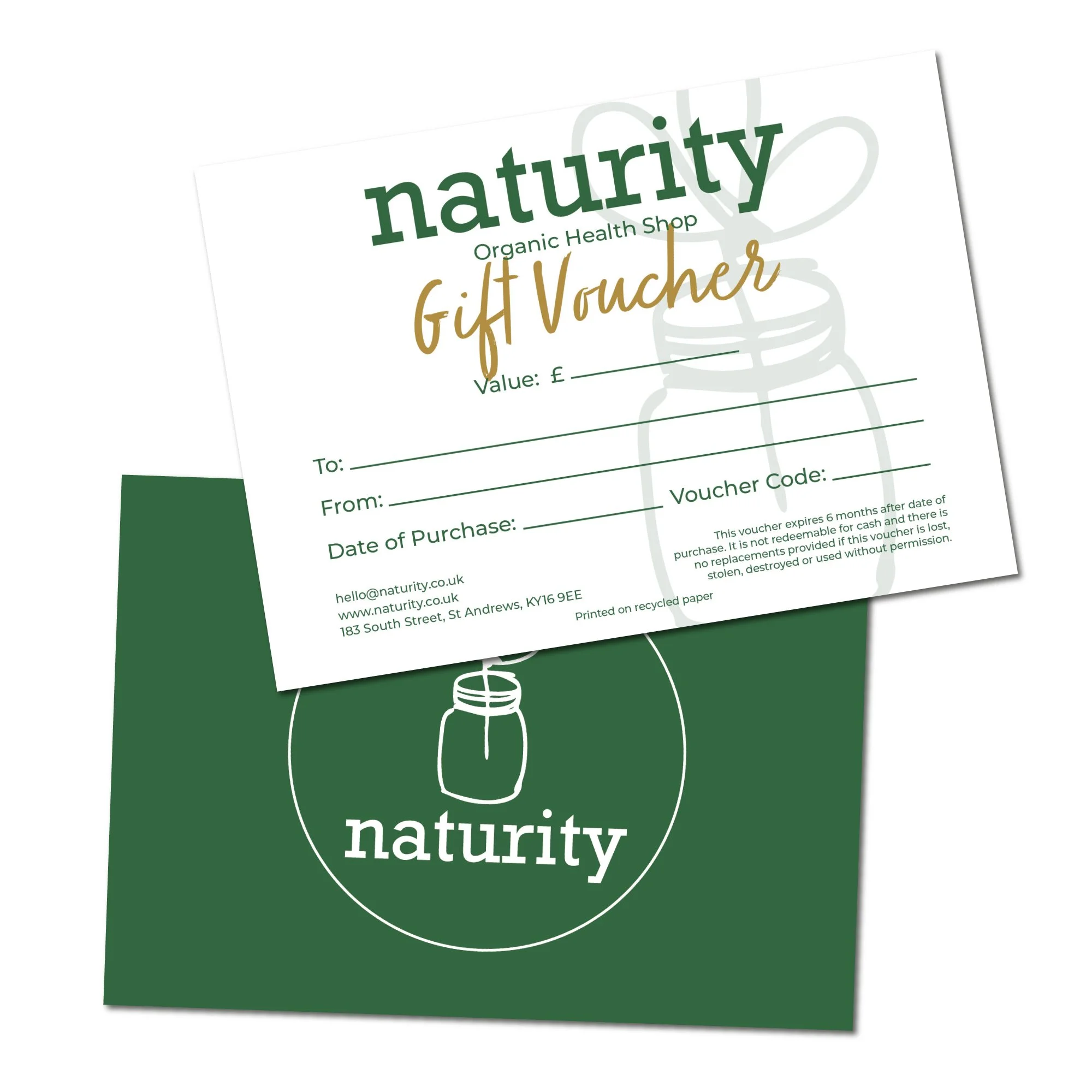 NATURITY: Gift Voucher Design