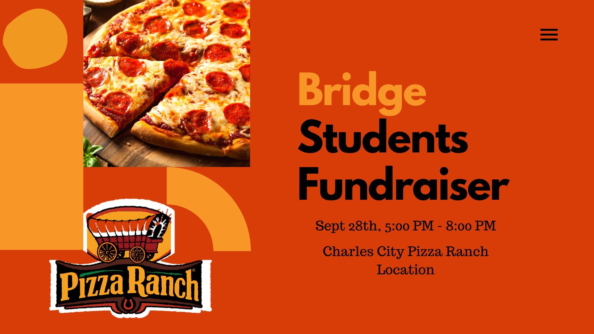 Bridge Students Pizza Ranch Fundraiser 