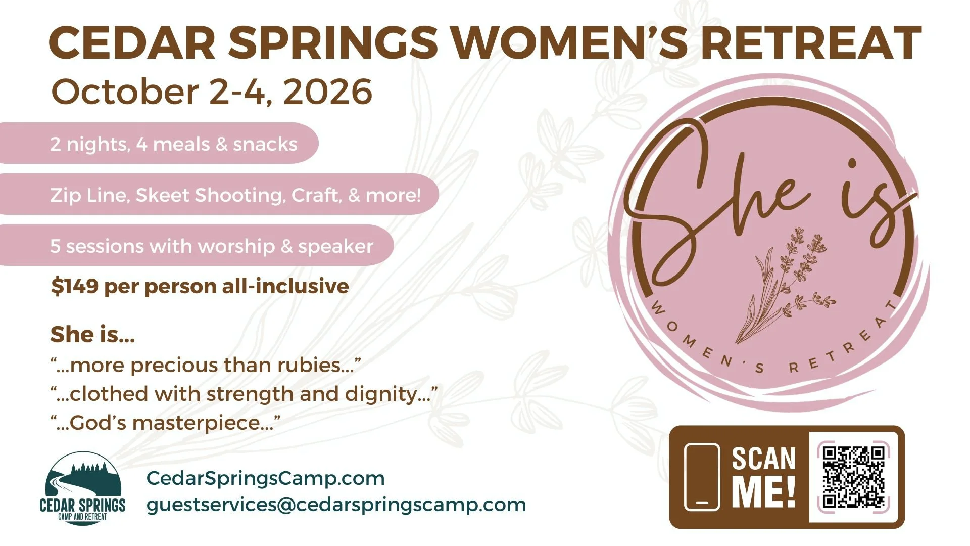 Cedar Springs Women's Fall Retreat