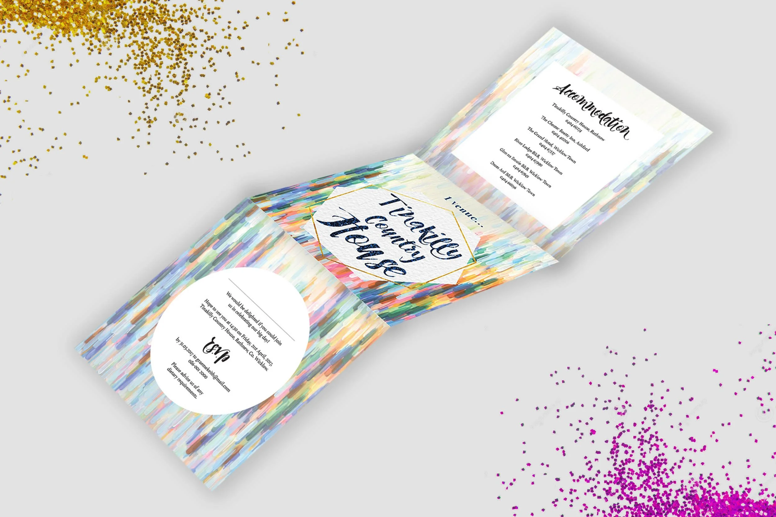 Kindled Flame Prism Invitation