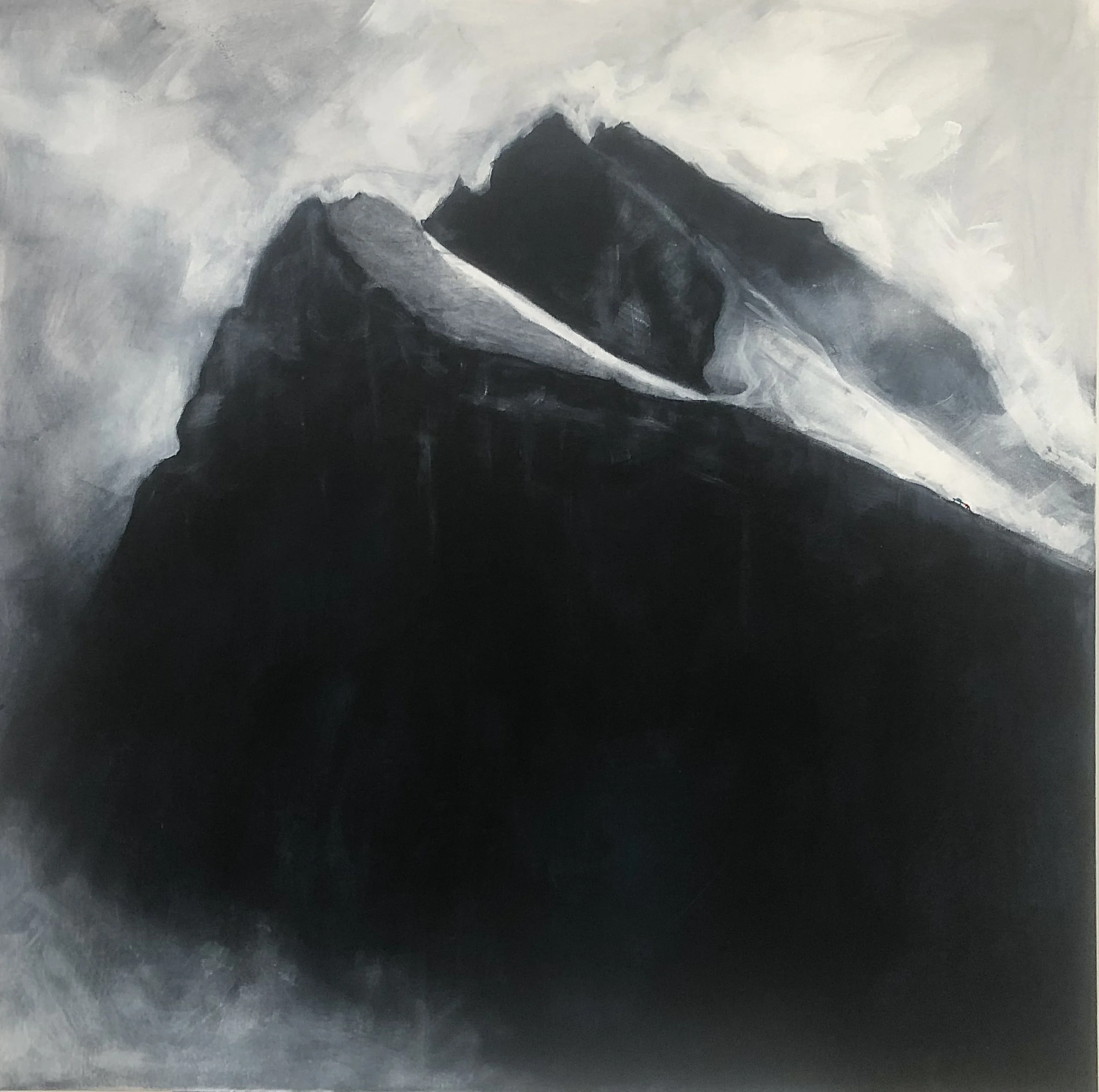 MODERN SISYPHUS, acrylic on canvas, 100 x 100 cm