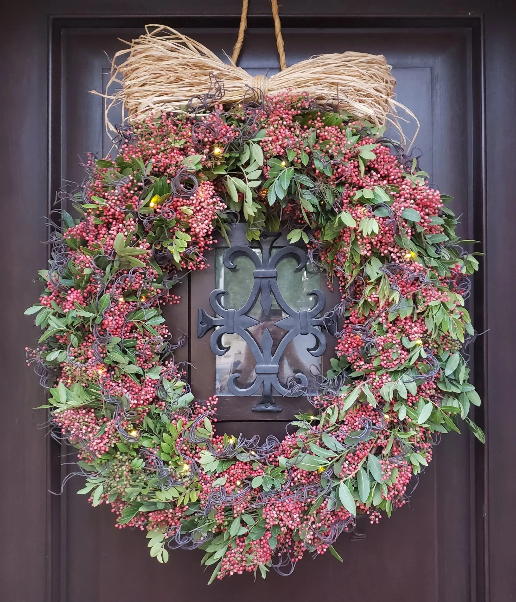 Dried Pepperberry Wreath, Dried Wreath, Fall Wreath, Winter Wreath