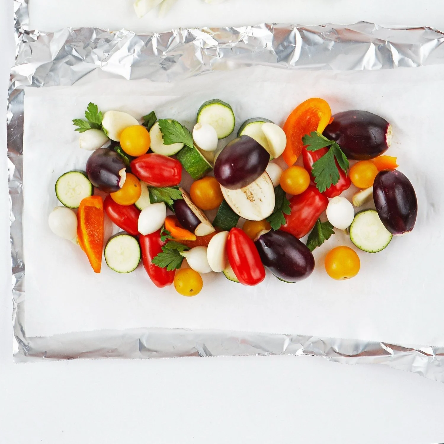 Vegetables in parchment