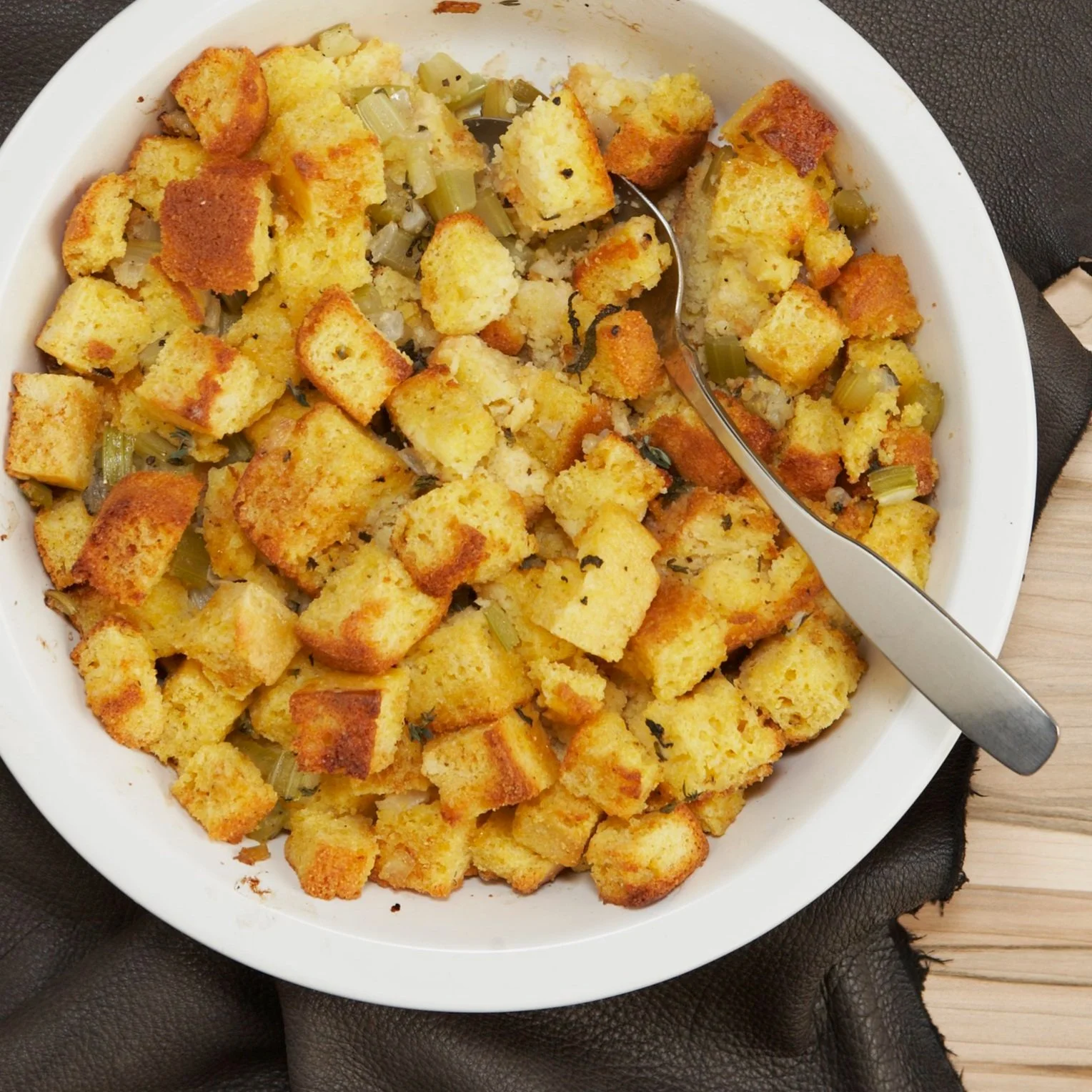 Cornbread stuffing with sage and thyme