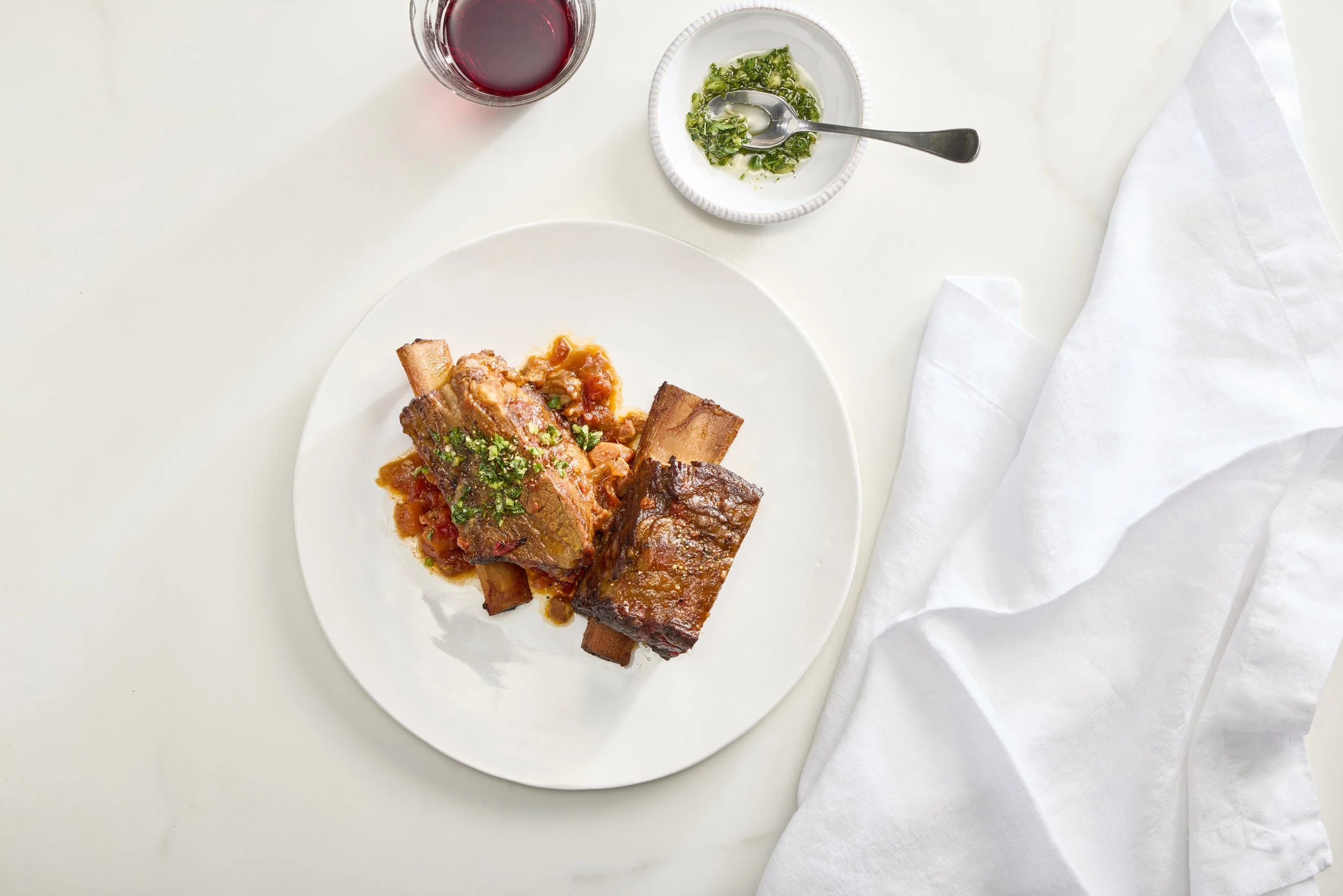 Beef Short Ribs in Red Wine with Gremolata