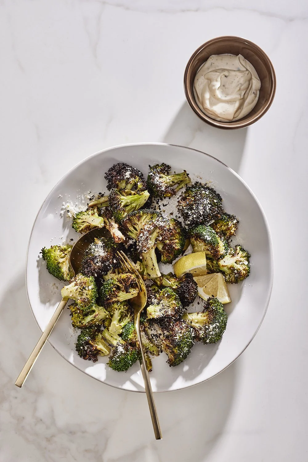 Blackened Broccoli Caesar Salad
