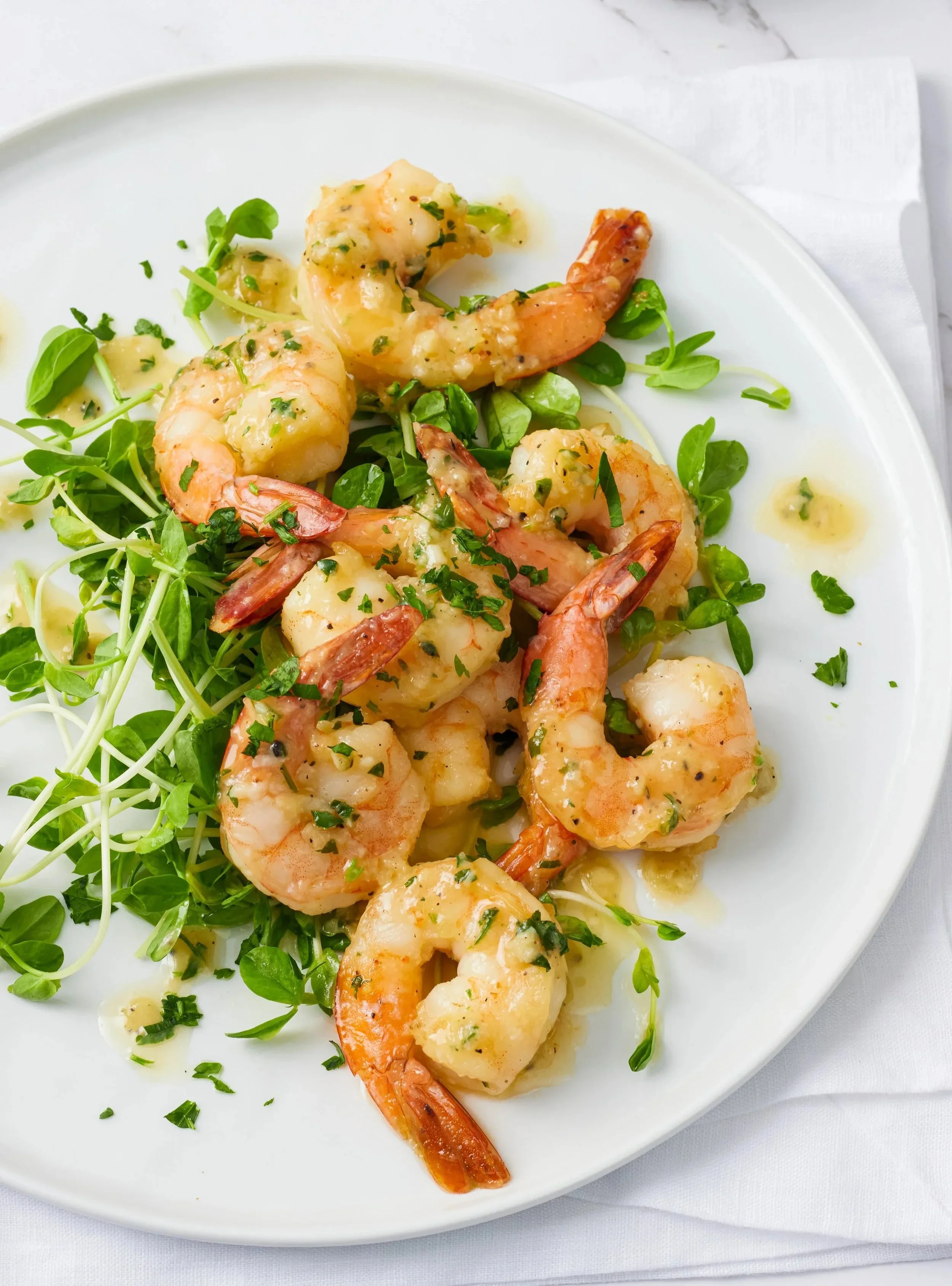 Shrimp with garlic and Pernod