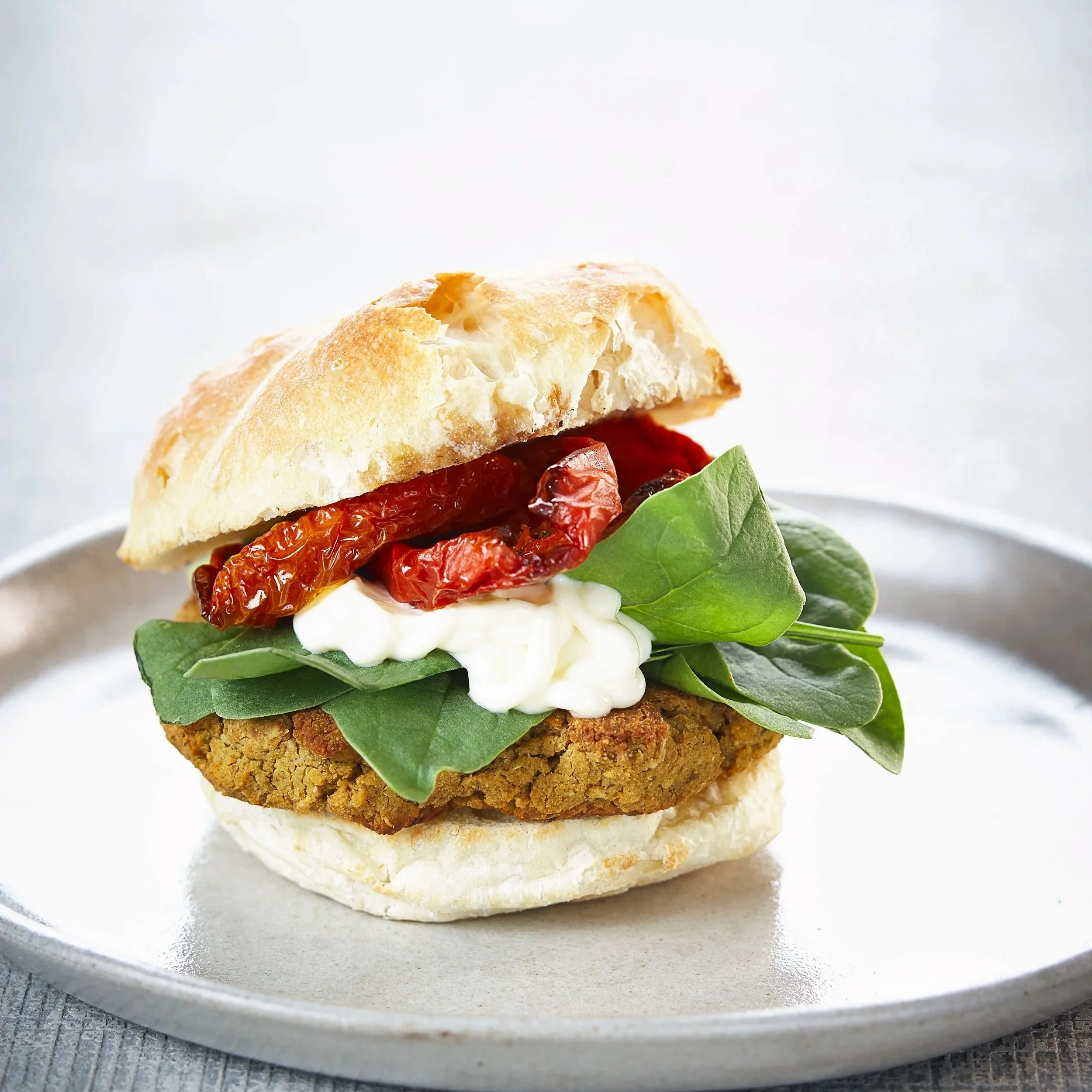 Curried Red Lentil Burger