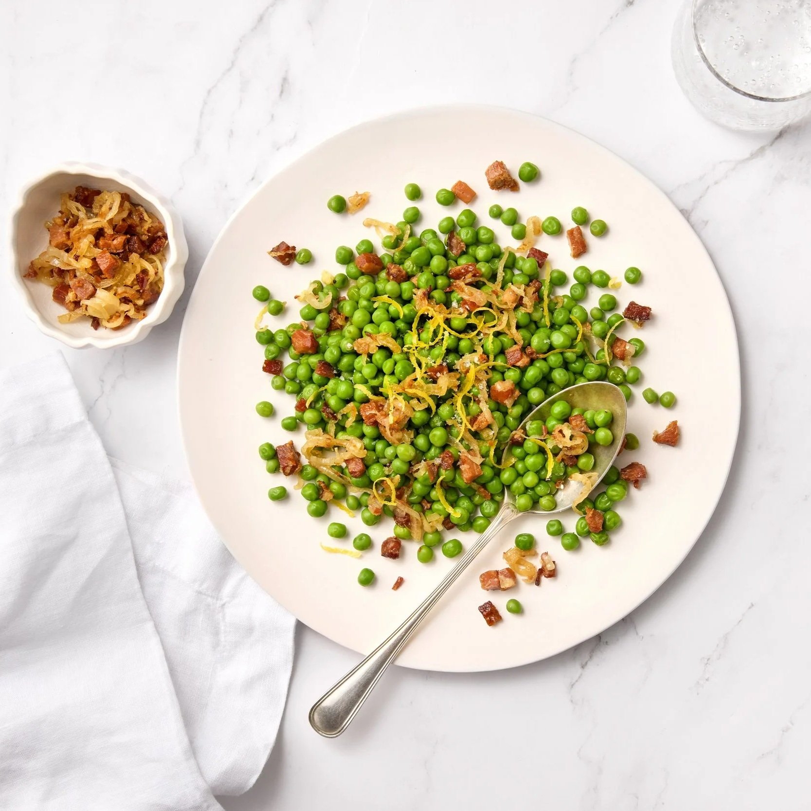 Sweet Peas with Bacon &amp; Lemon