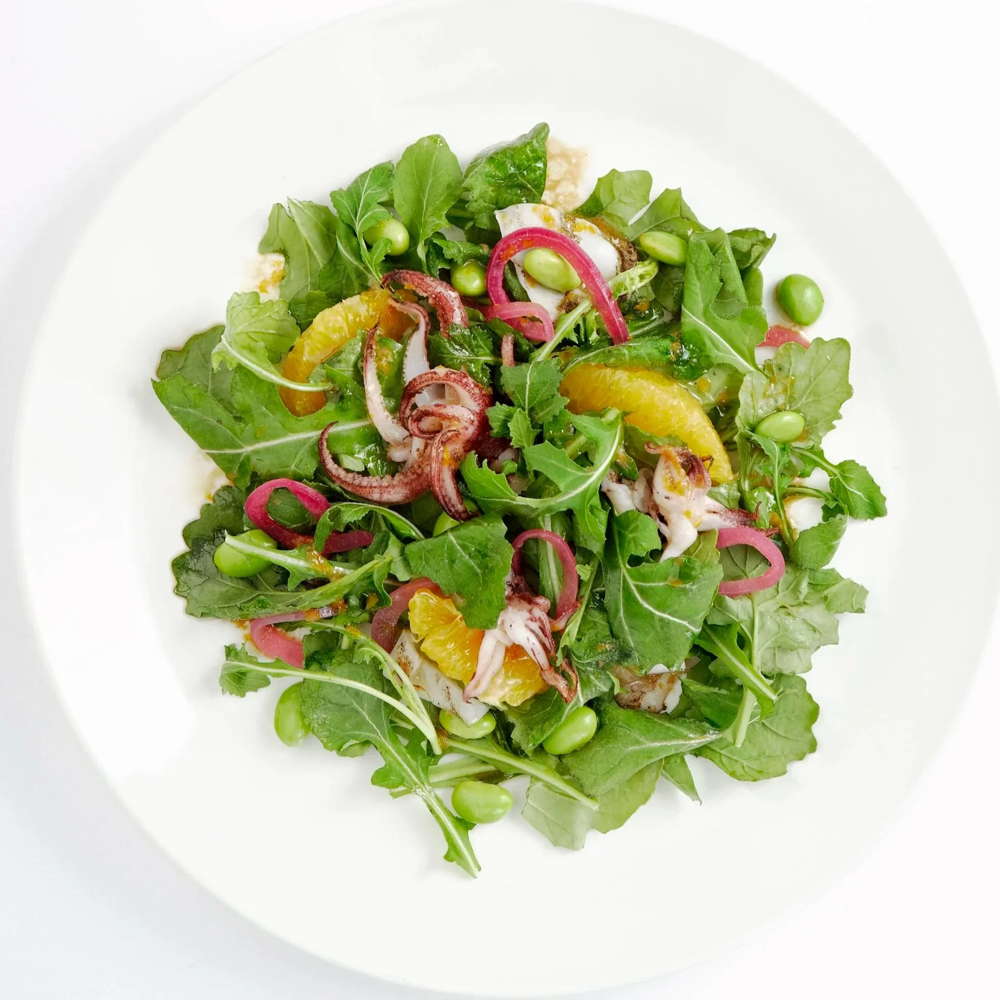 Grilled Squid and Arugula Salad