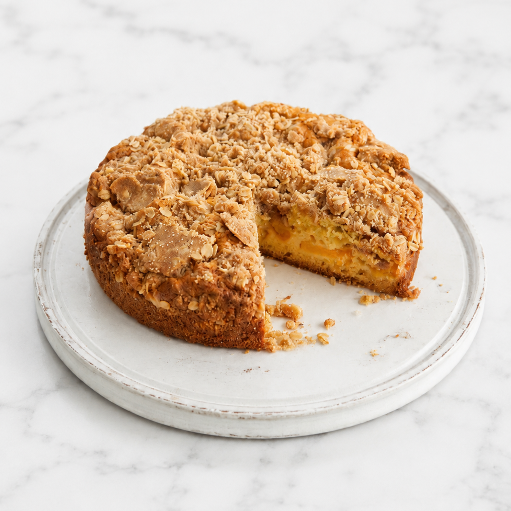 Peach Sour Cream Coffee Cake