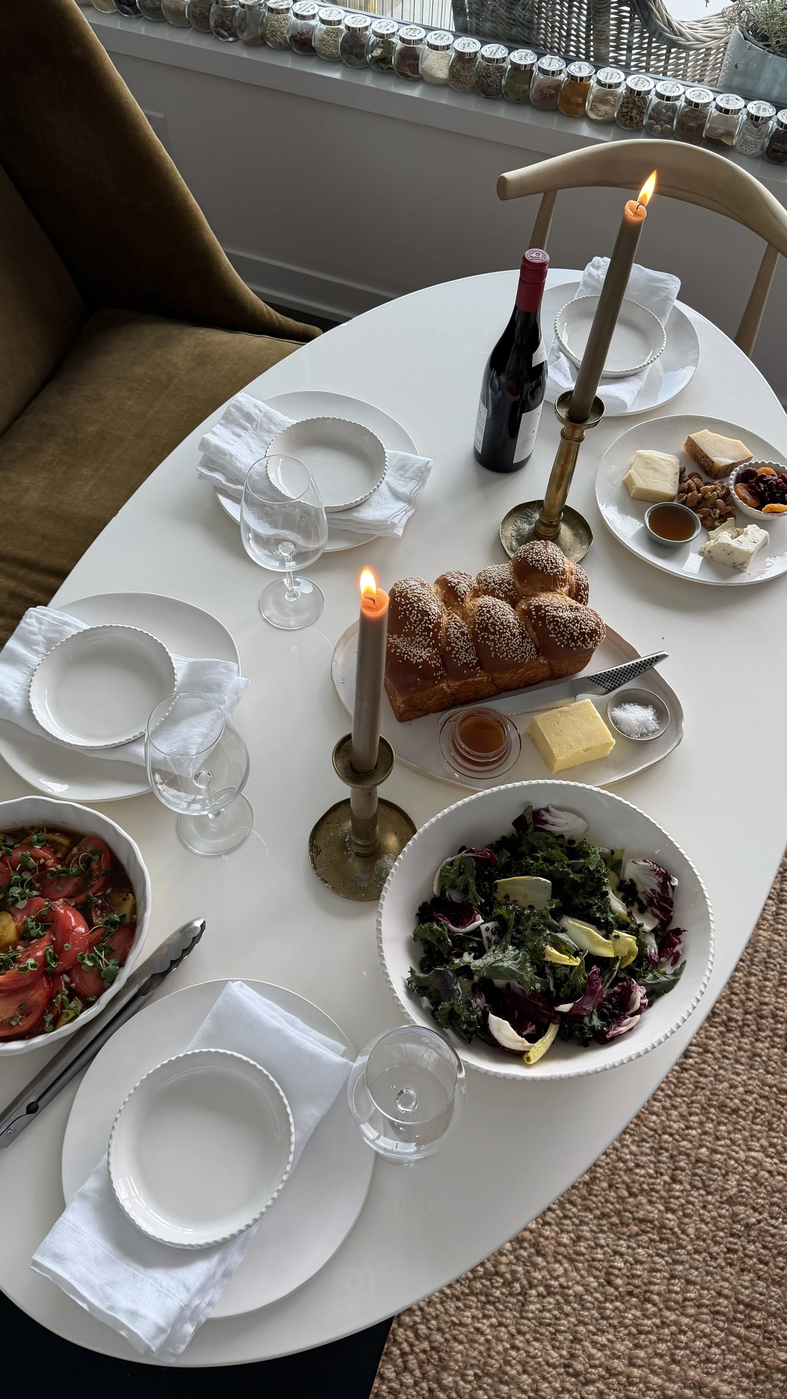 Kale &amp; Radicchio Salad with Sour Dough Croutons