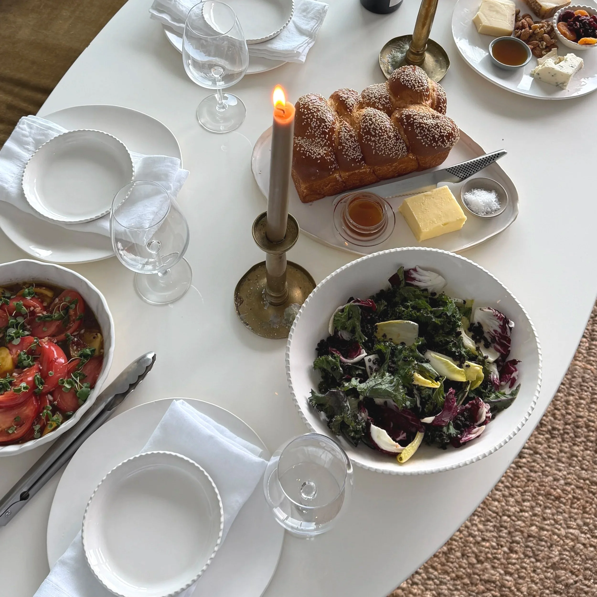 Kale &amp; Radicchio Salad with Sour Dough Croutons