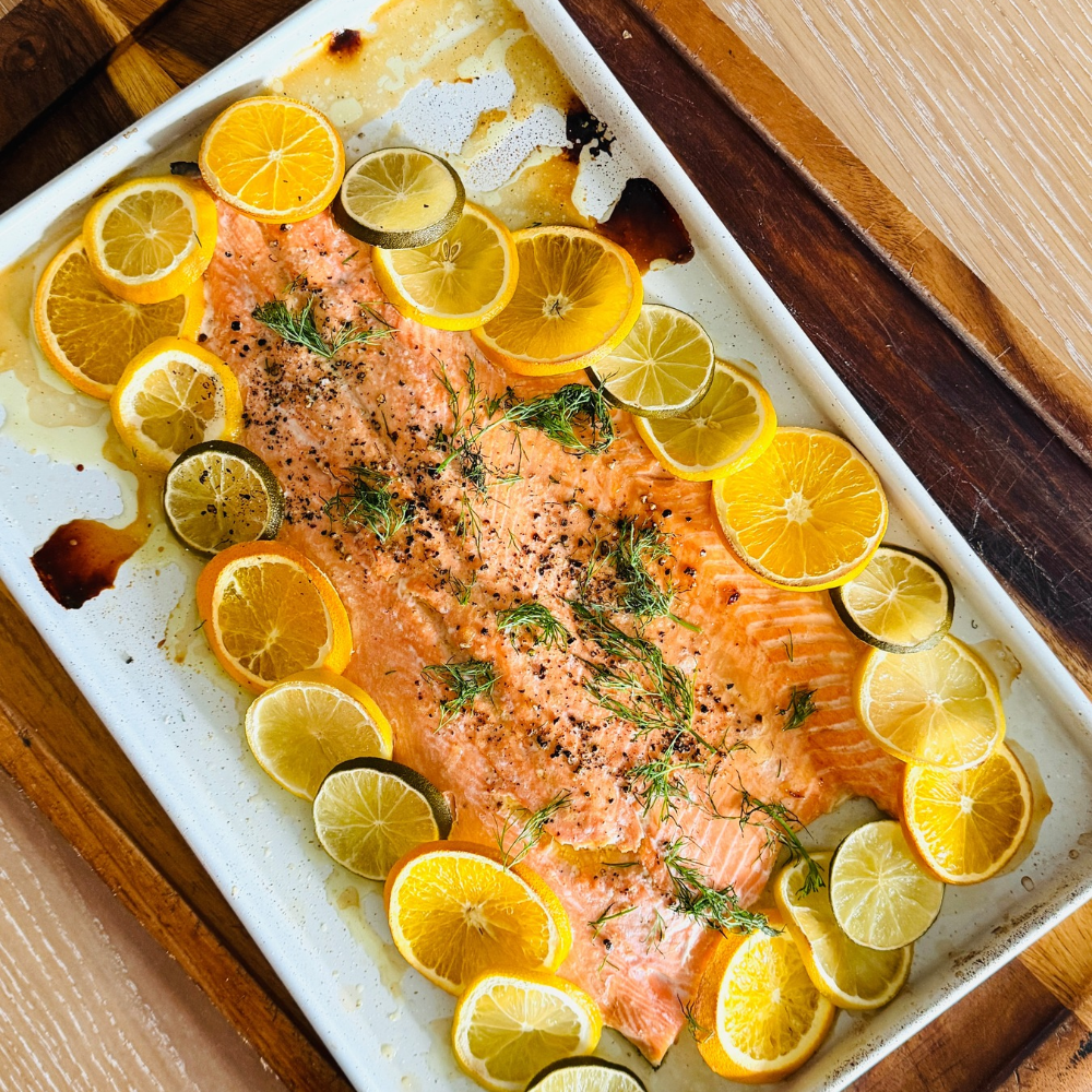 Brown Sugar and Citrus Roasted Salmon