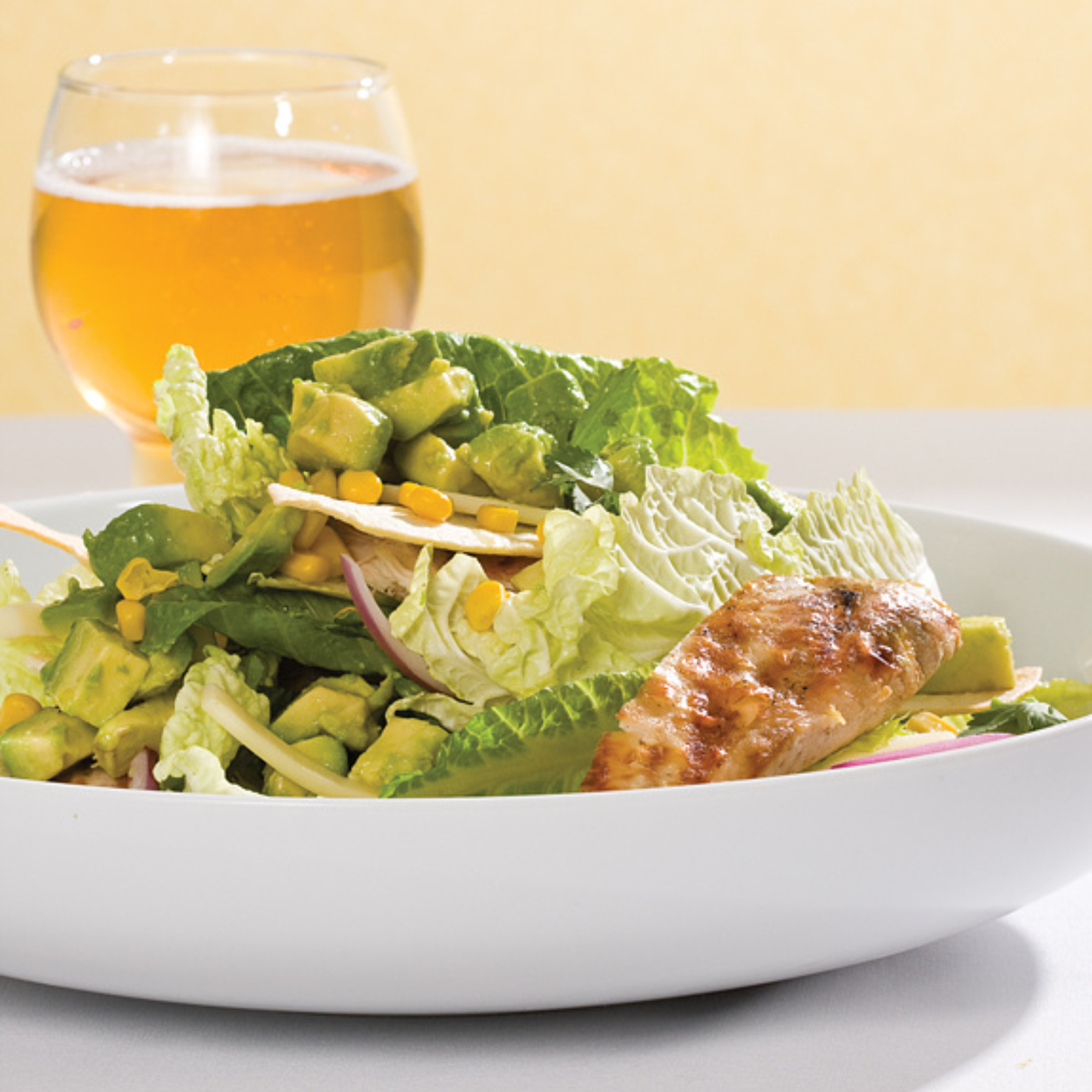 Chicken, avocado, And Torilla Salad