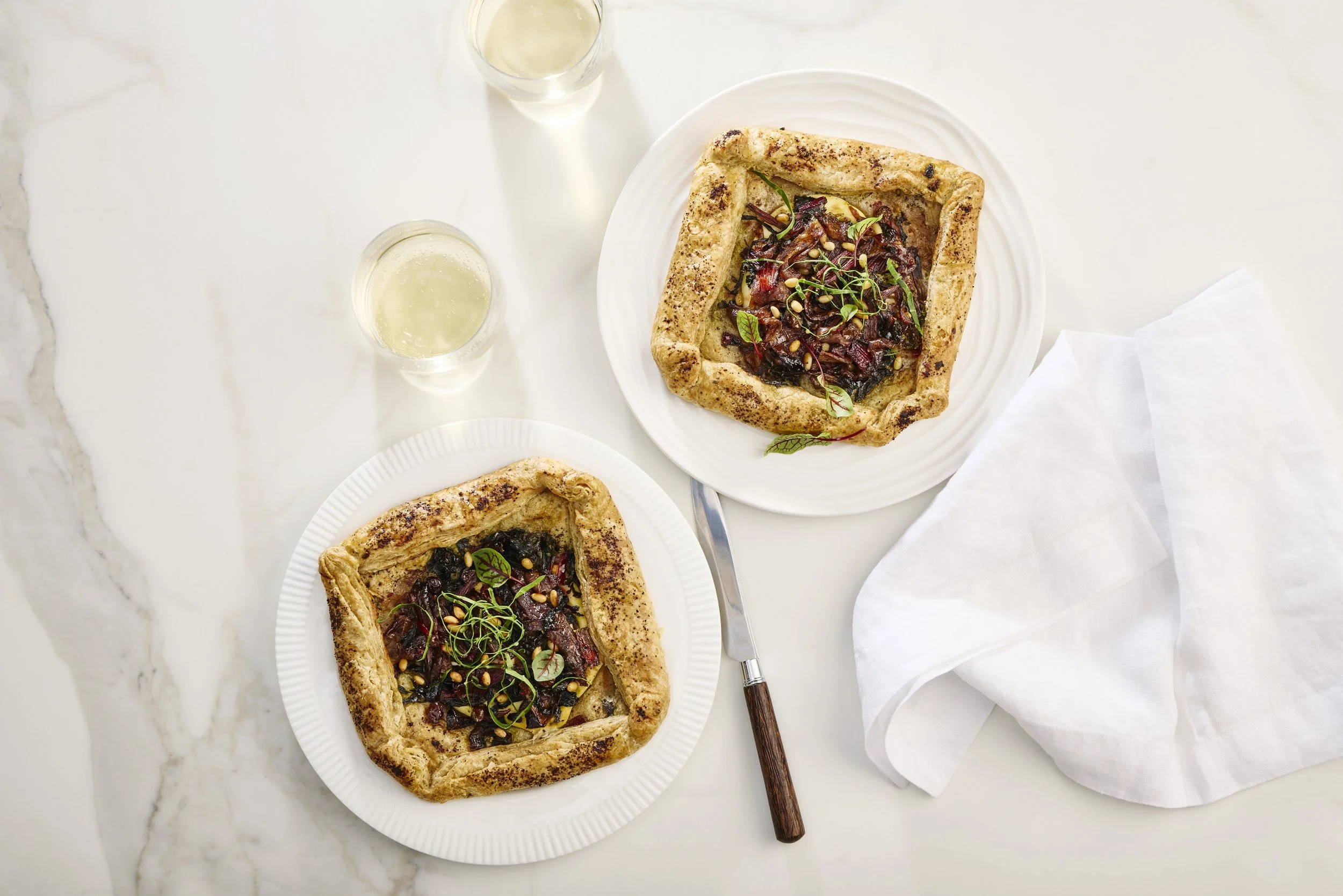 Swiss Chard Galette with Ricotta, Pine Nuts and Sumac