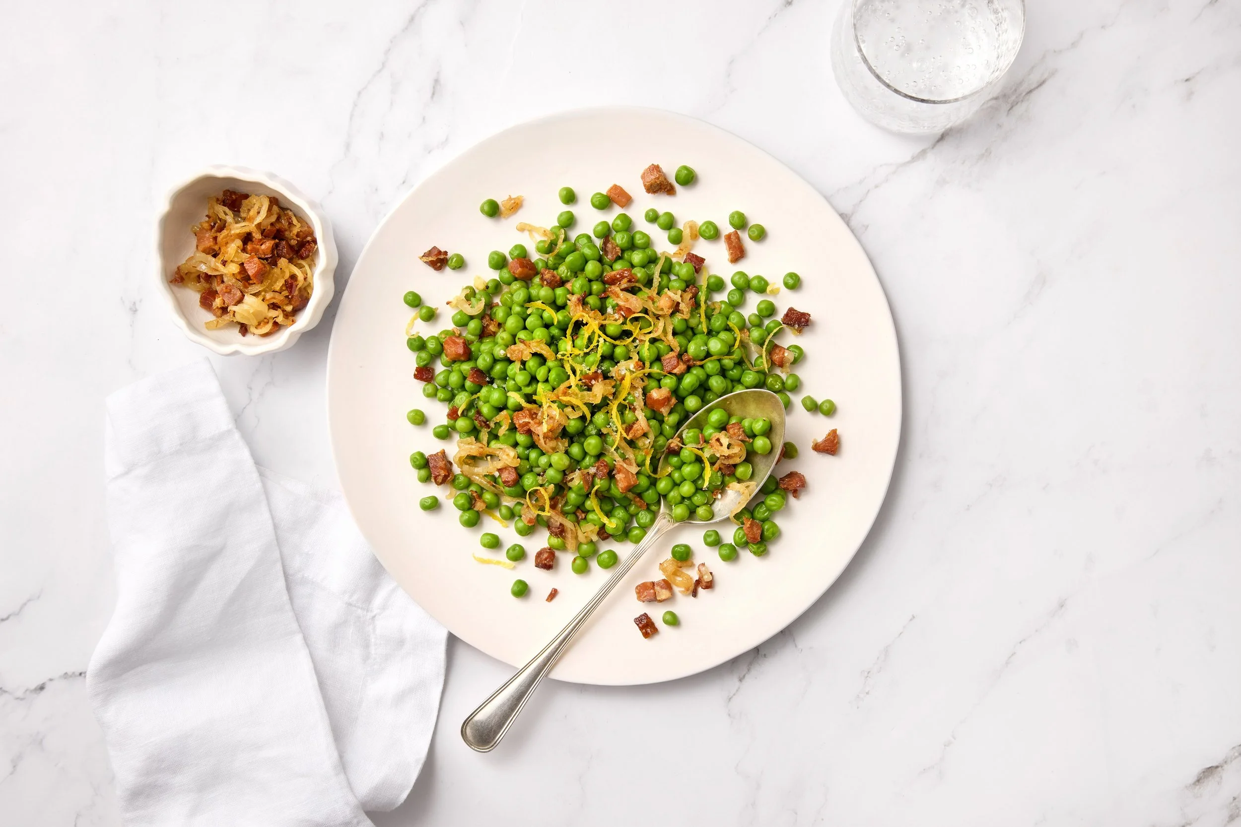 Sweet Peas with Bacon &amp; Lemon