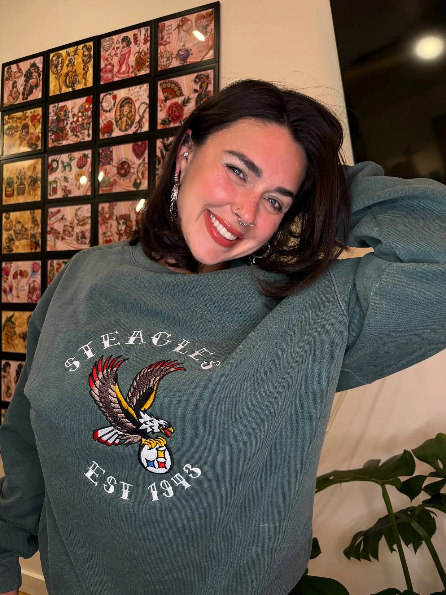 STEAGLES MERCH 🤪✨

for all my transplants from all sides of pennslyvania &mdash; this one&rsquo;s for you 🫶 I&rsquo;m selling these for $70! They&rsquo;re fully embroidered and printed on a comfort colors crew neck. These will be offered in sizes o