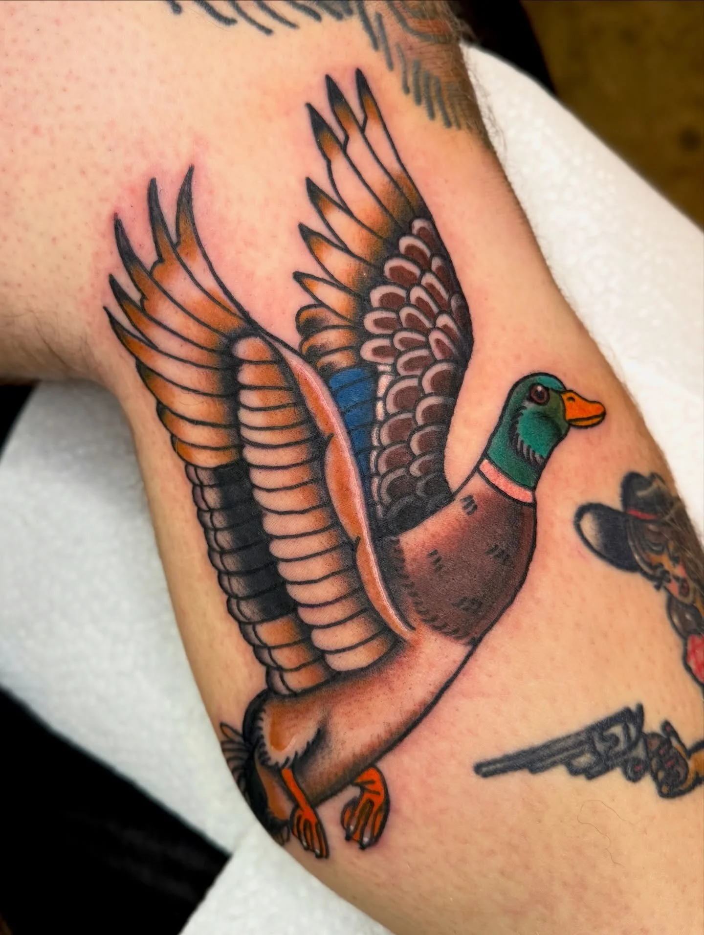 mallard duck off of my flash edited to fit! thank you so much for your trust with this one Logan! you&rsquo;re tough as nails!! it&rsquo;s always lovely seeing you and your family! thank you for everything always ✨

if you&rsquo;re interested in book