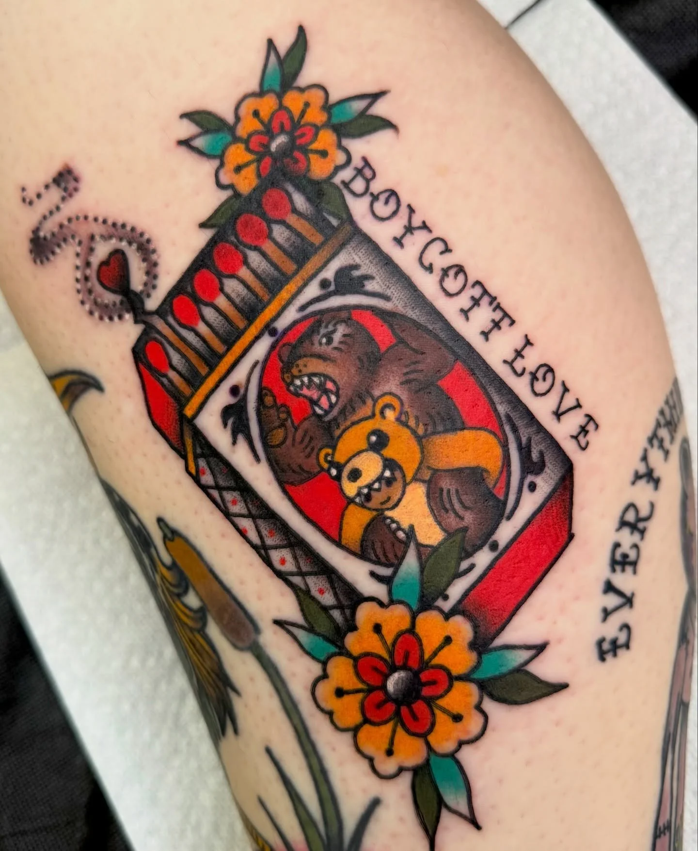 fall out boy tattoo for Adriel! thank you so much for your trust and patience ✨ it was so fun to make this micro album cover I had such a blast! swipe to see a close up

link is in my bio if you&rsquo;d like to book in, I can&rsquo;t wait to tattoo y