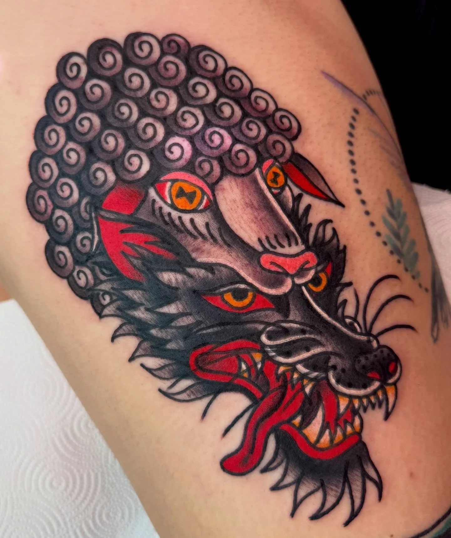 a wolf in sheep&rsquo;s clothing for erin! thank you so much for your patience trust and for my new sourdough starter hehe you guys are the best! thank you for always making the trip to see me, it&rsquo;s always a dream having you and Logan in the st