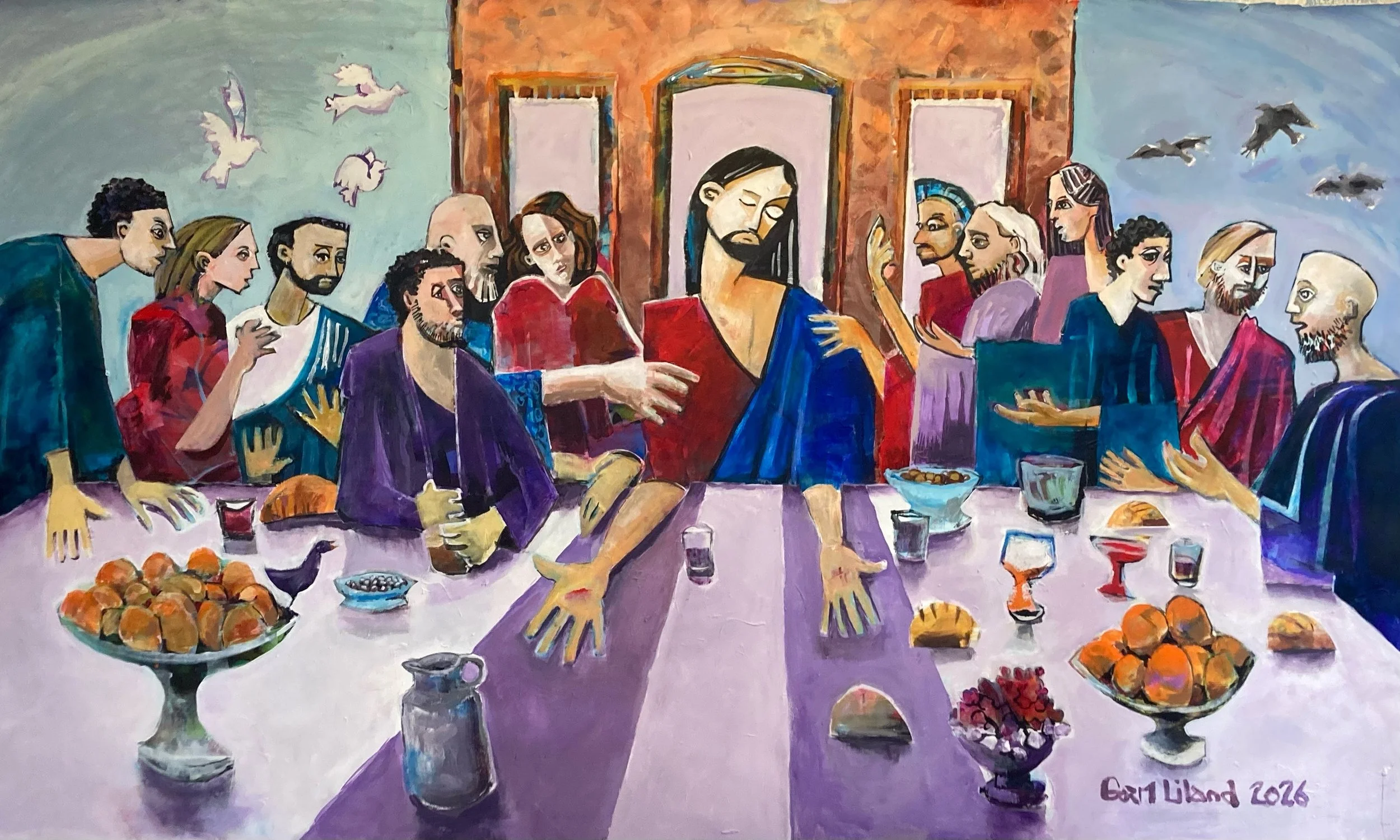 (155)  The last supper 200 x 100cm