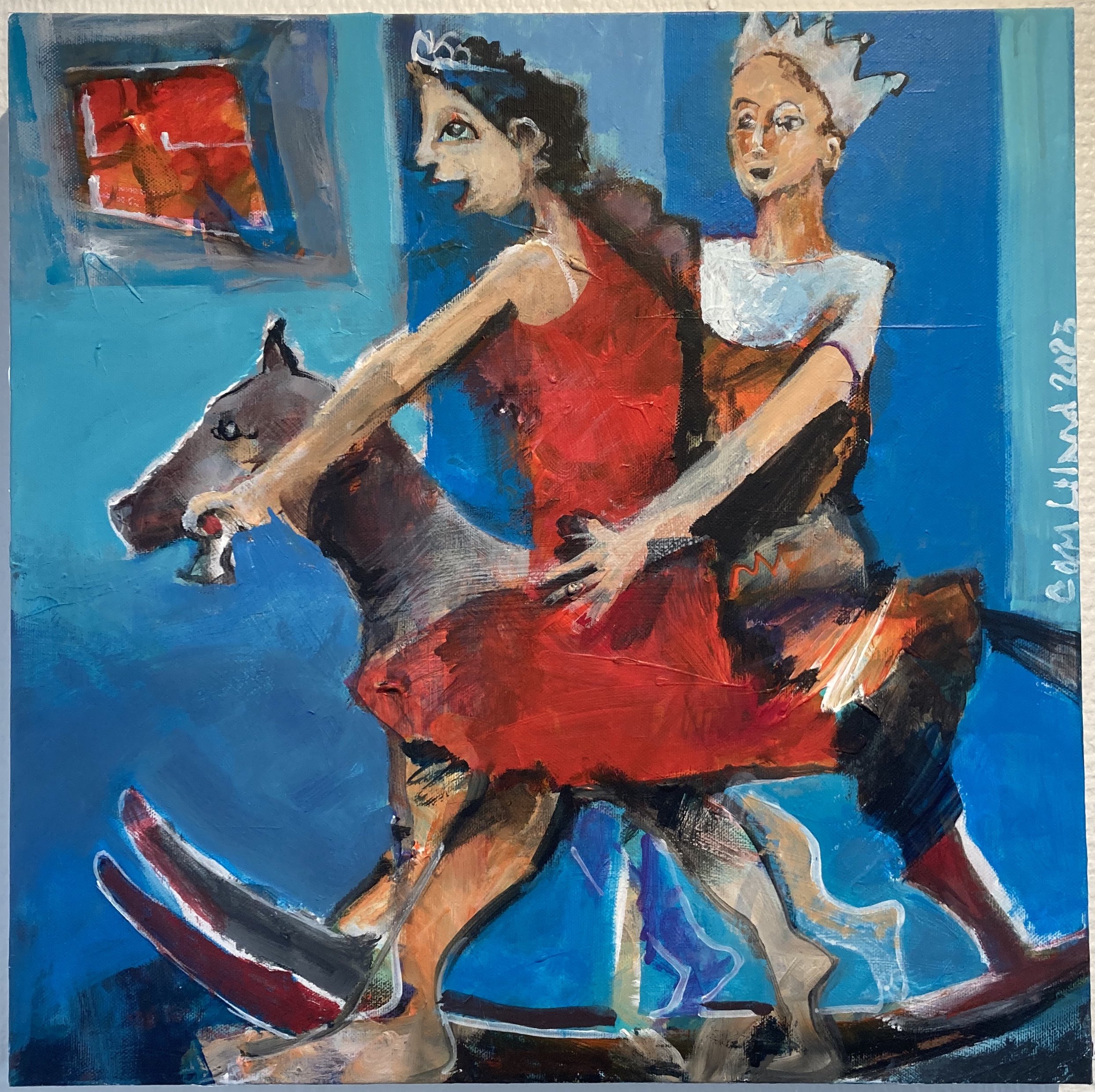 116 Gyngehest (Symfoni) 40x40cm