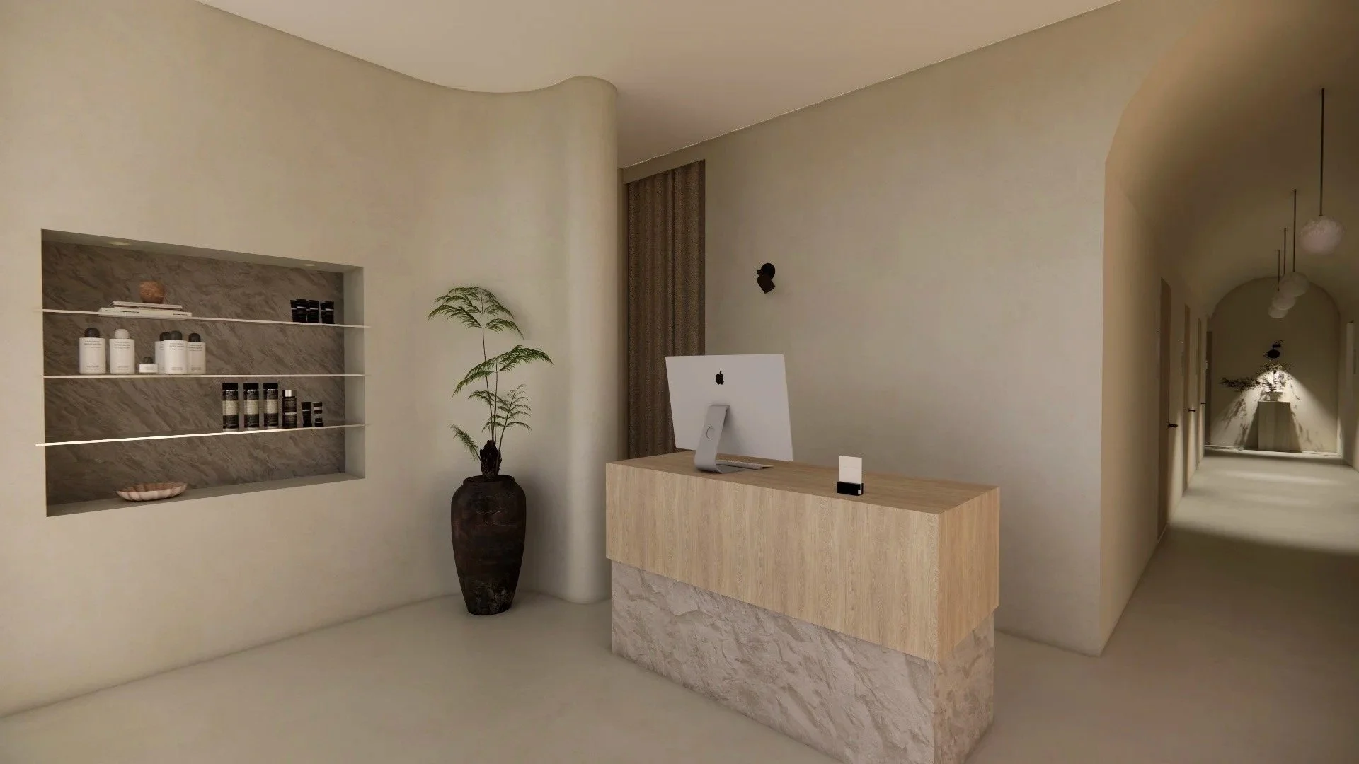 lobby of boutique med spa
