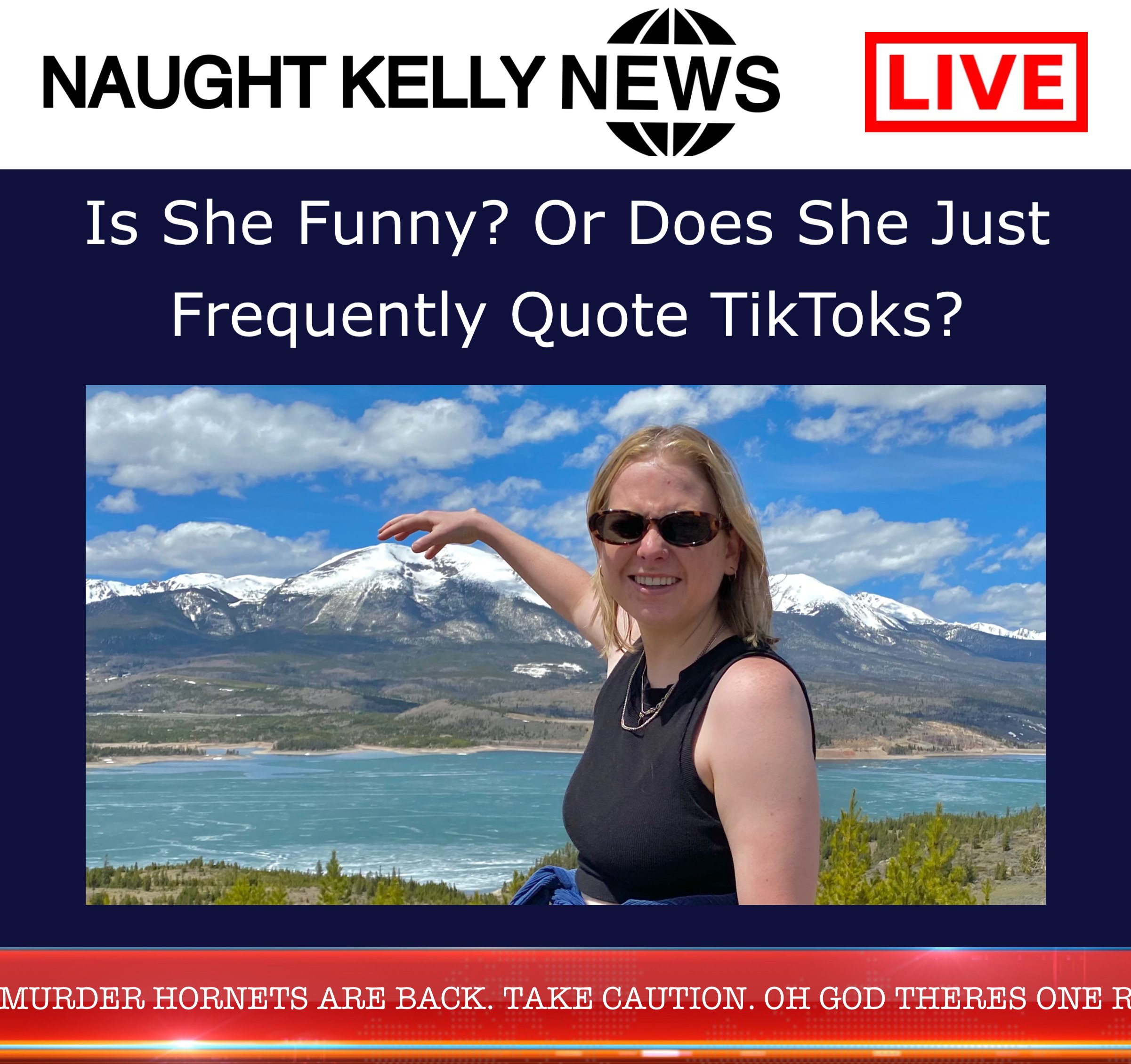 "Mom and Dad don't understand a word I say, so it's kind of em-bah-rassing when a joke falls short."