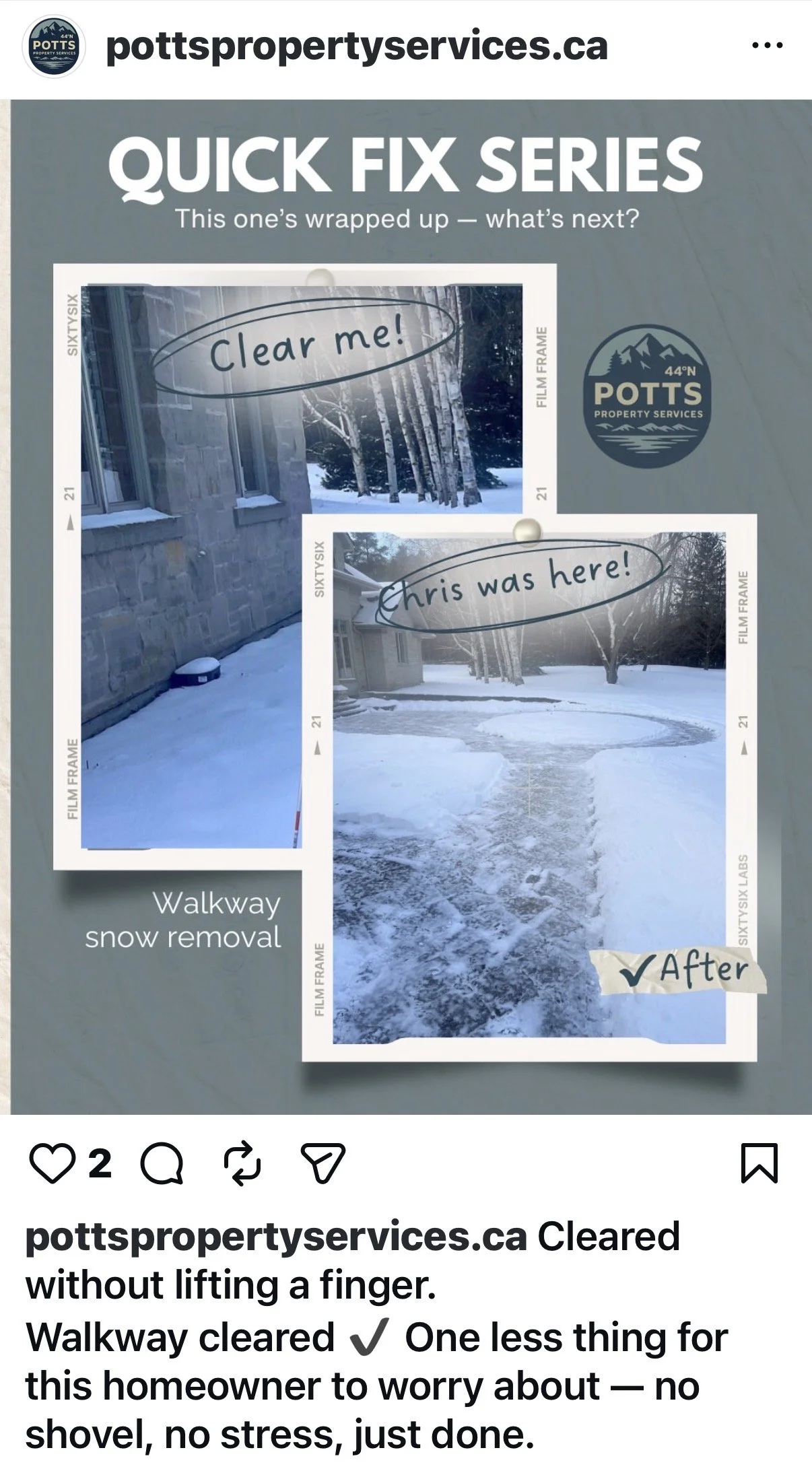 Potts Property Services Socials