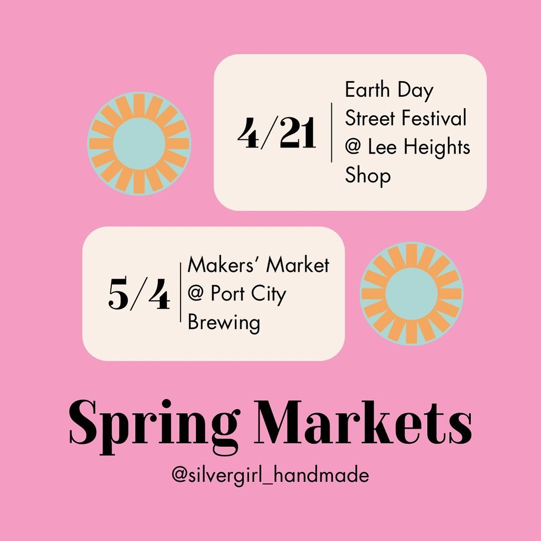 Alright 2024, let&rsquo;s do this! Spring market season is here and I&rsquo;m ready! Well, not really ready. Lots of sewing to do. But ready to see all the lovely people that come by my booth. 😎

Earth Day Every Day on Langston Boulevard
April 21
11