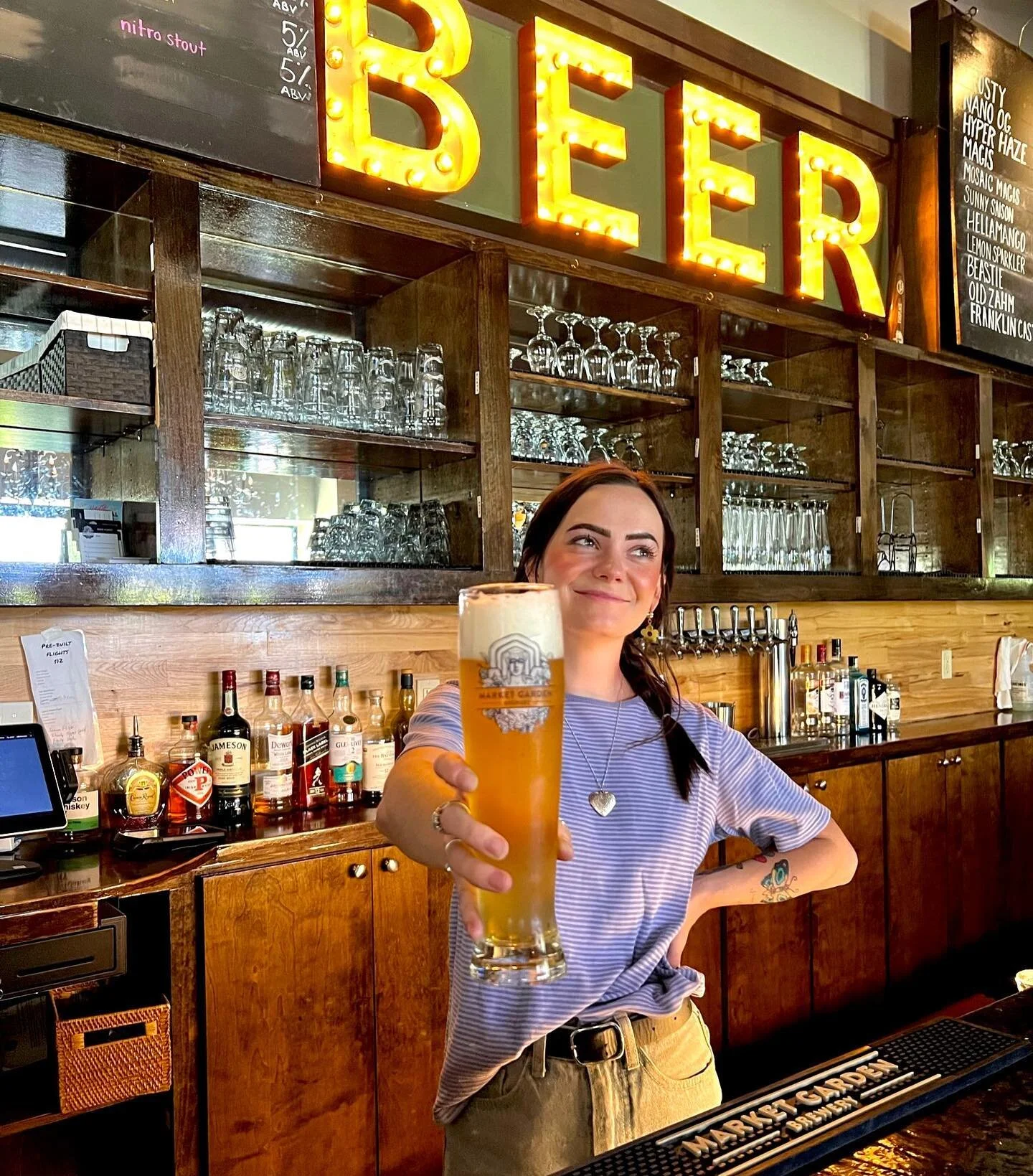 Always thinking about beer. 💭🍺 
Slingin&rsquo; all your favorites till 10pm, stop in and say 👋.
#marketgardenbrewery #marketgardenbrewpub #beerforpeople #ohiocity #clevelandfood #clevelandvibes #eatlocal