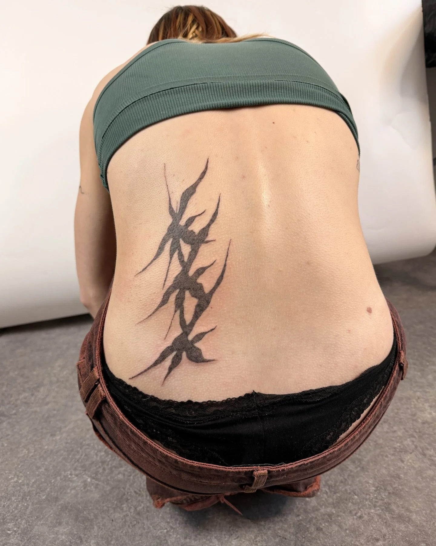 Proof that my clients have the sickest placement ideas! Loved loved loved doing this orchid flash 
Done with machine