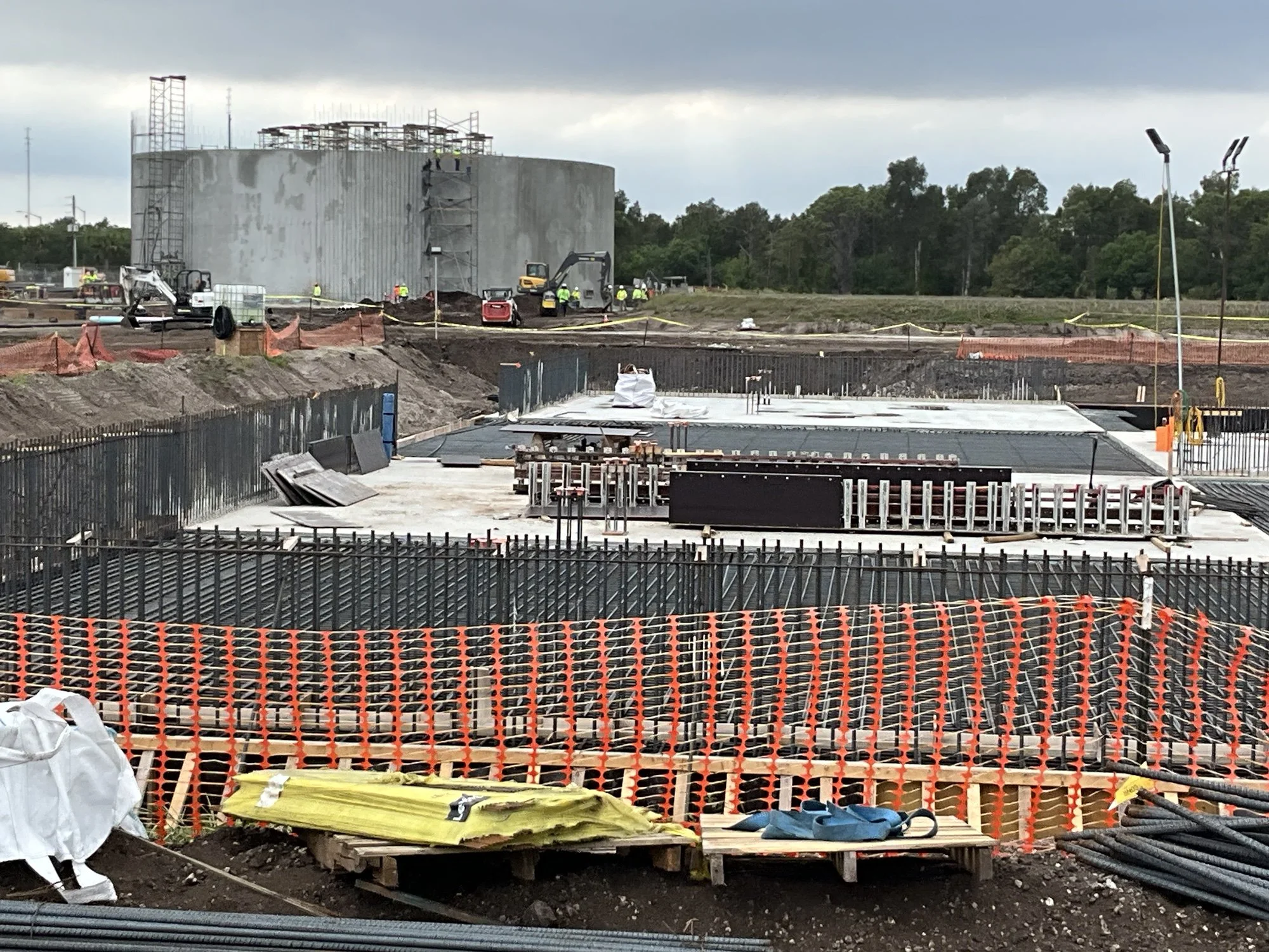 Progress of the reclaim storage tank’s construction
