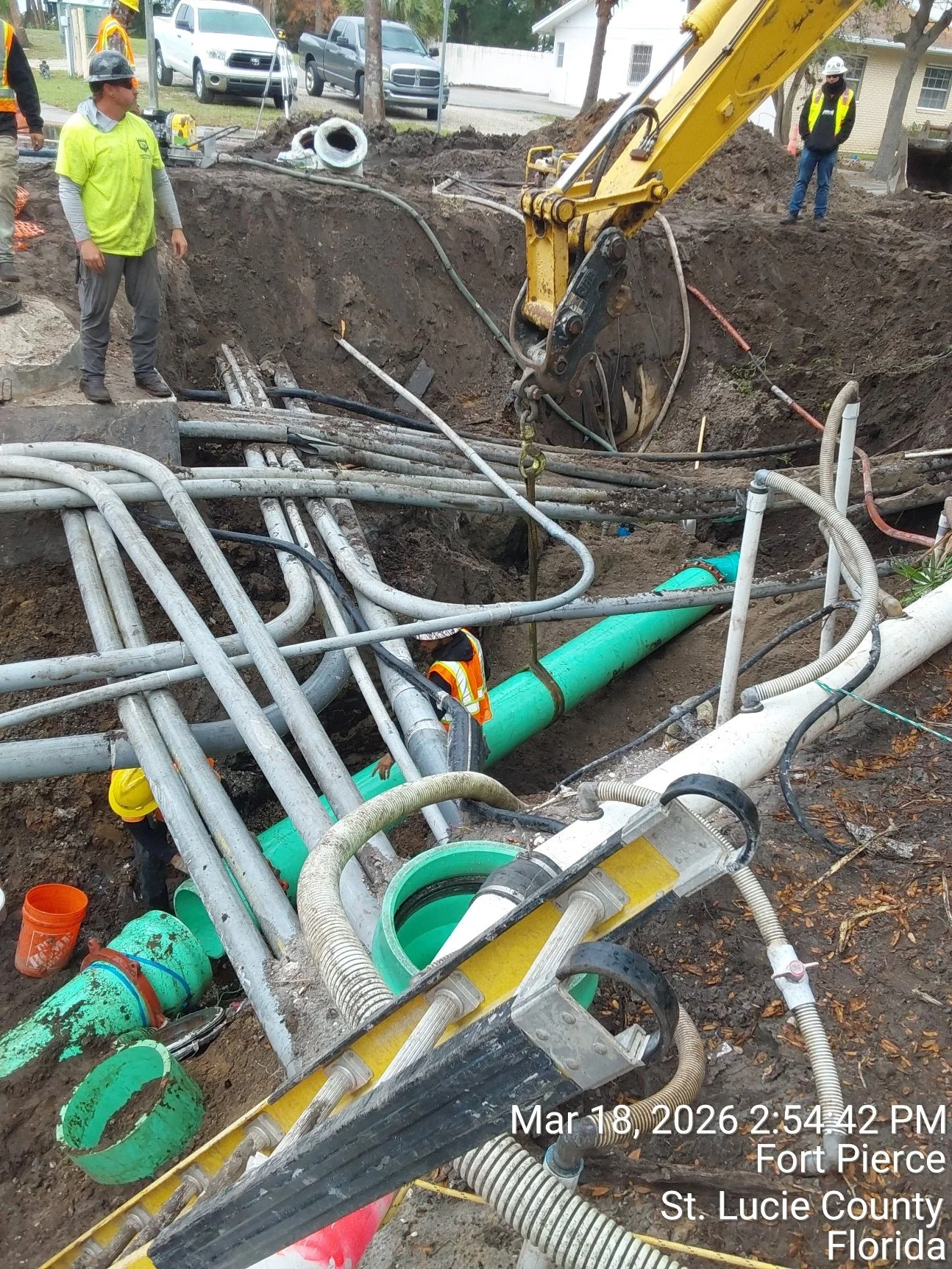 Clearing the conduit conflict 7th St.jpg