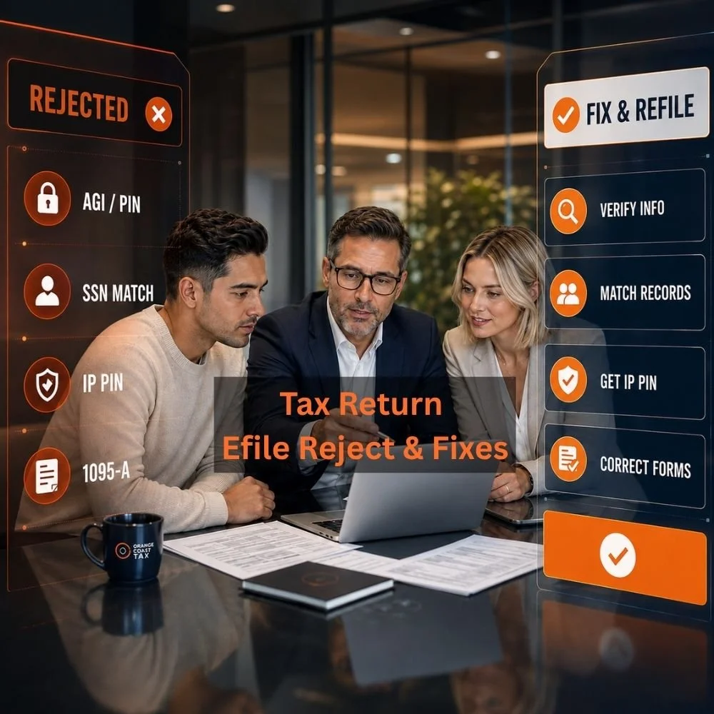 Common reasons 1040 e-file gets rejected (and how we fix them fast)