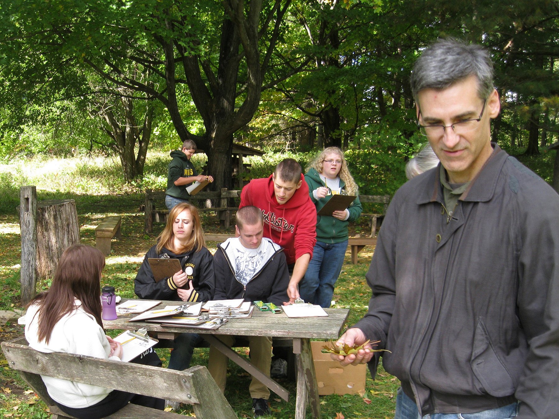 Dan teaching a high school field trip, Leopold Shack