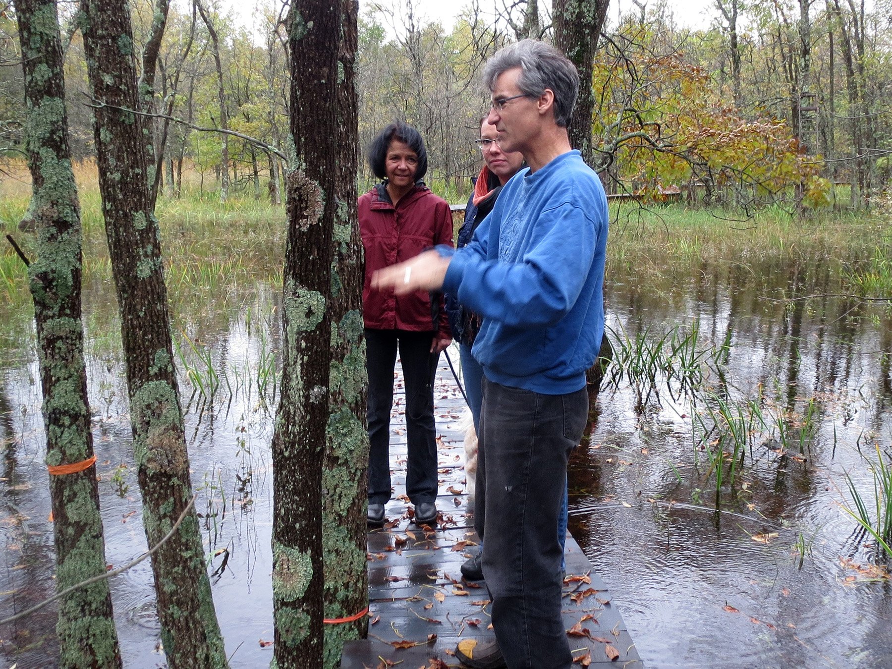 With Door County Land Trust's Jodi Milske and Cinnamon Rossman