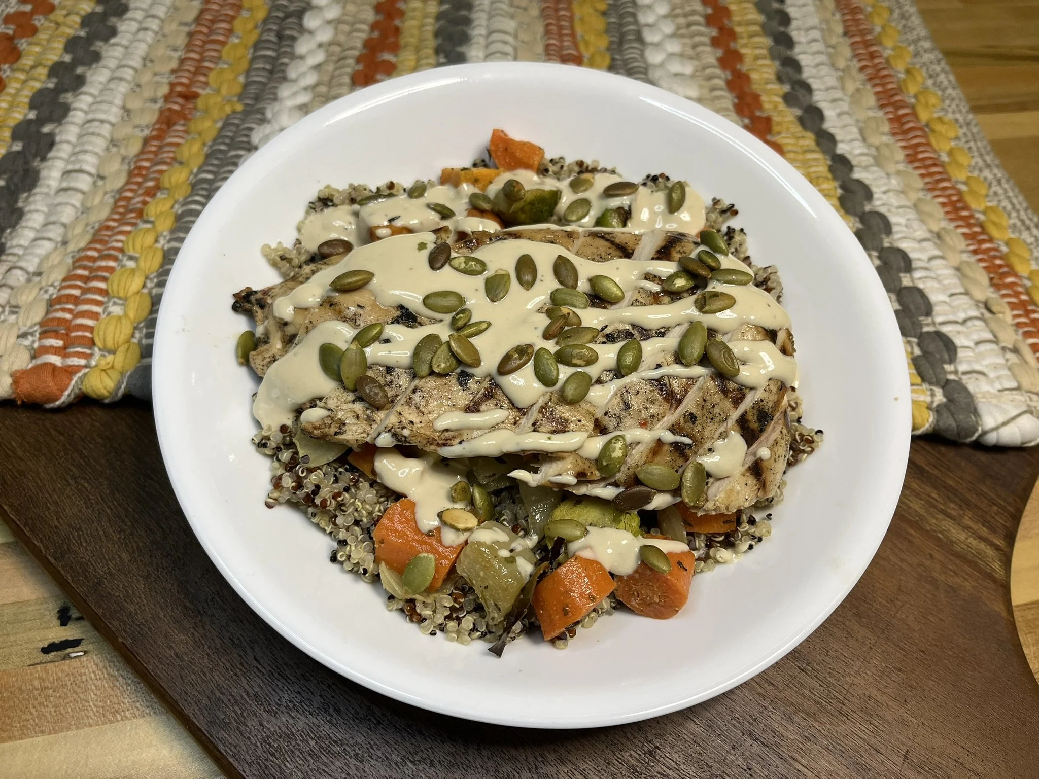 Roasted Winter Veggies with Tahini Drizzle