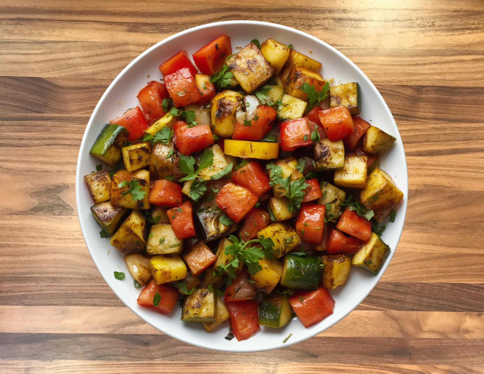 Roasted Summer Veggies with Tahini Drizzle 