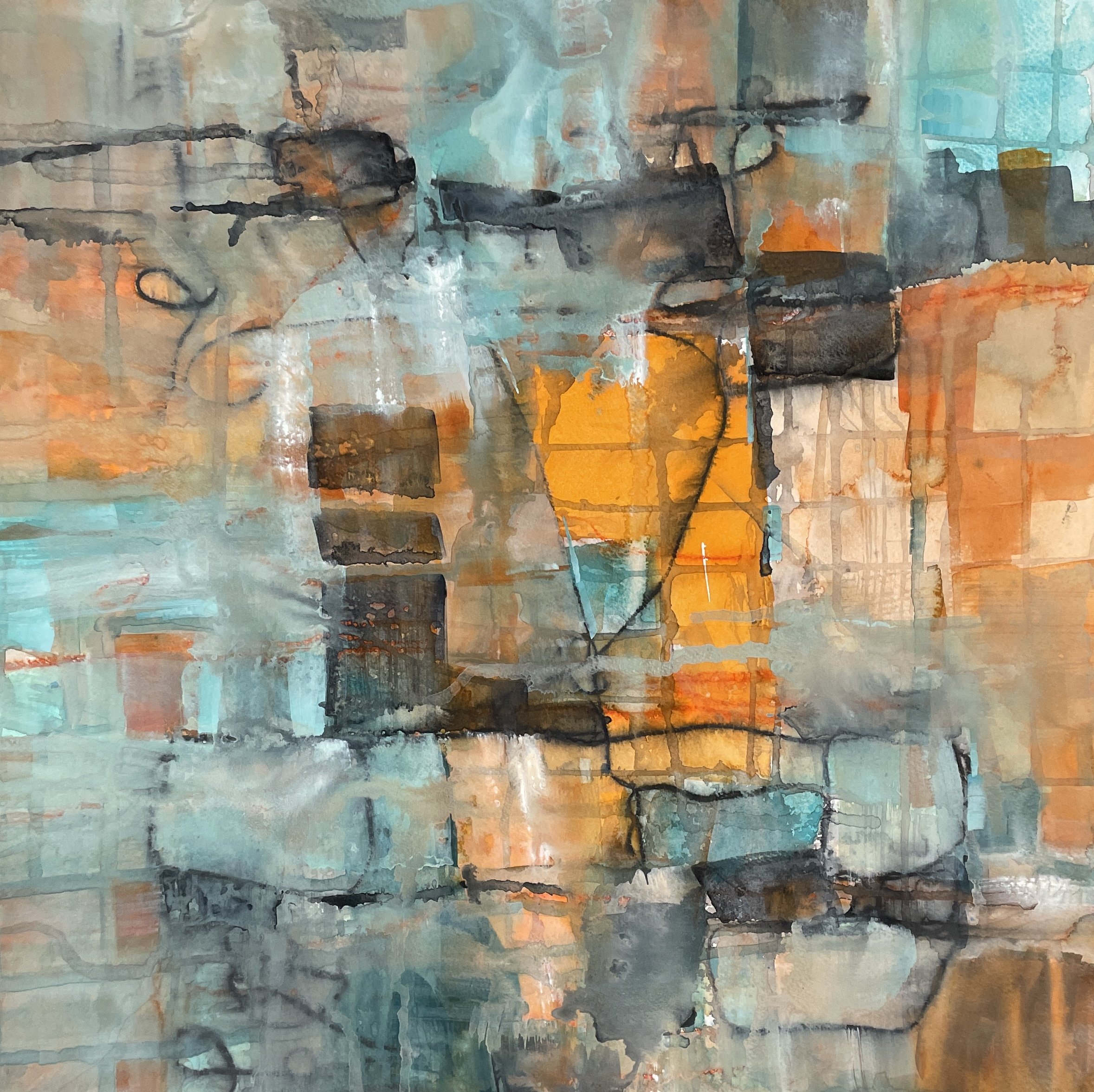 "Creamsicle", Gouache, Private Collection